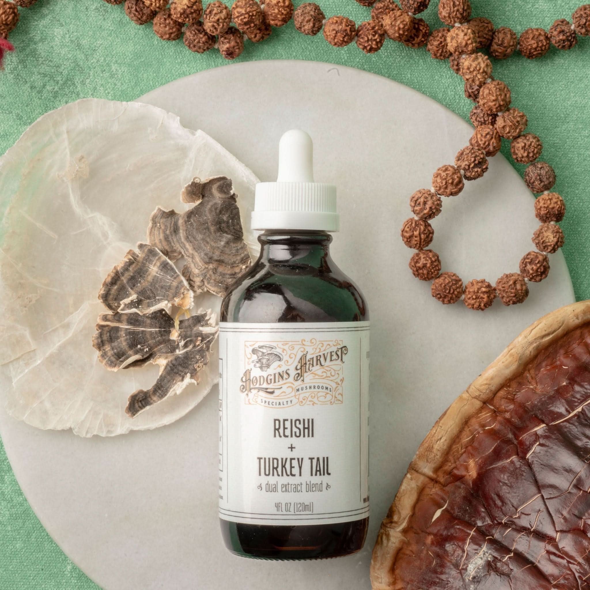 Hodgins Harvest Mushroom Extracts Reishi + Turkey Tail Dual Extract Tincture
