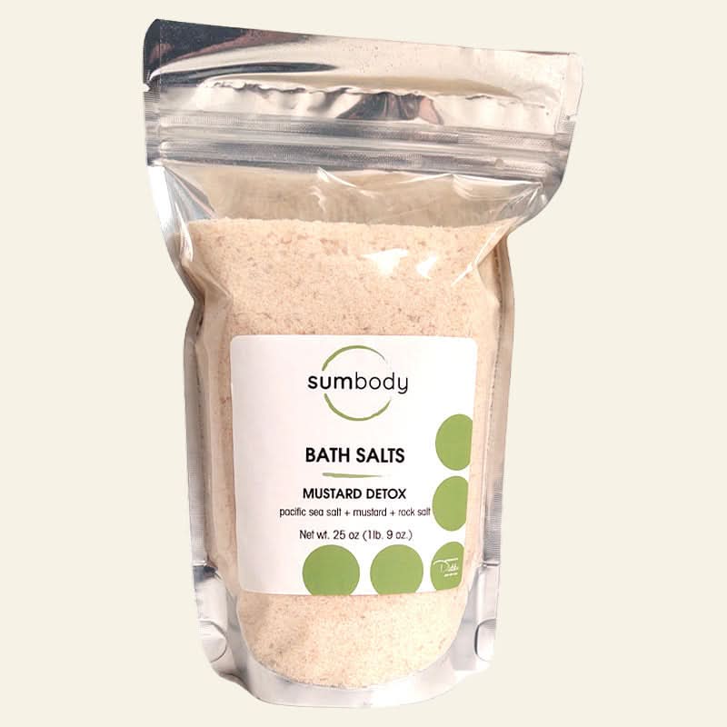Packaged bath salts with &