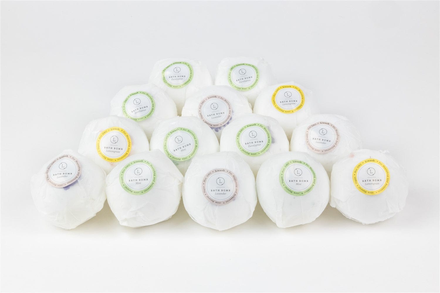 Lizush BATH BOMBS Bath Bombs Gift Box, Set of 14 Big 100% Natural Relaxing Bath Bombs