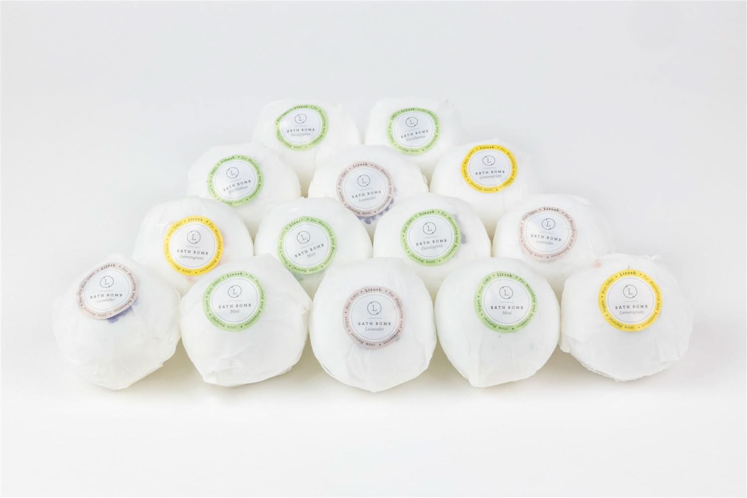 Bulk - 100 Natural Vegan Mix scents Bath Bombs - White - My American Goods