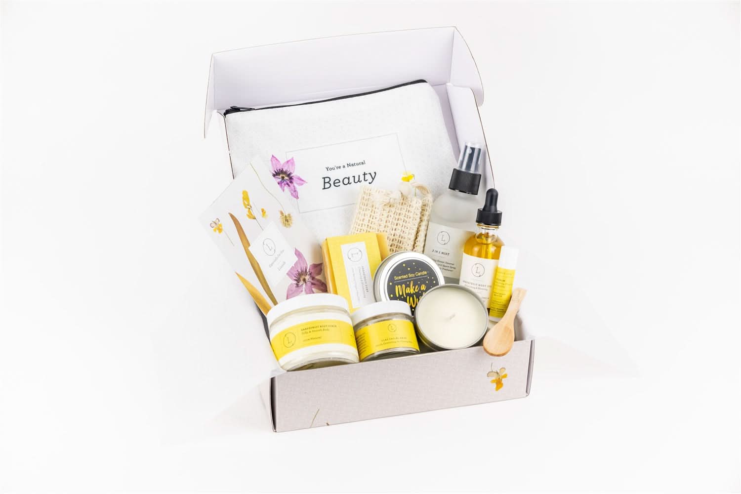 Citrus Care Package, Handmade Natural Bath and Body Gift Box, Thank You Gift,Mother&