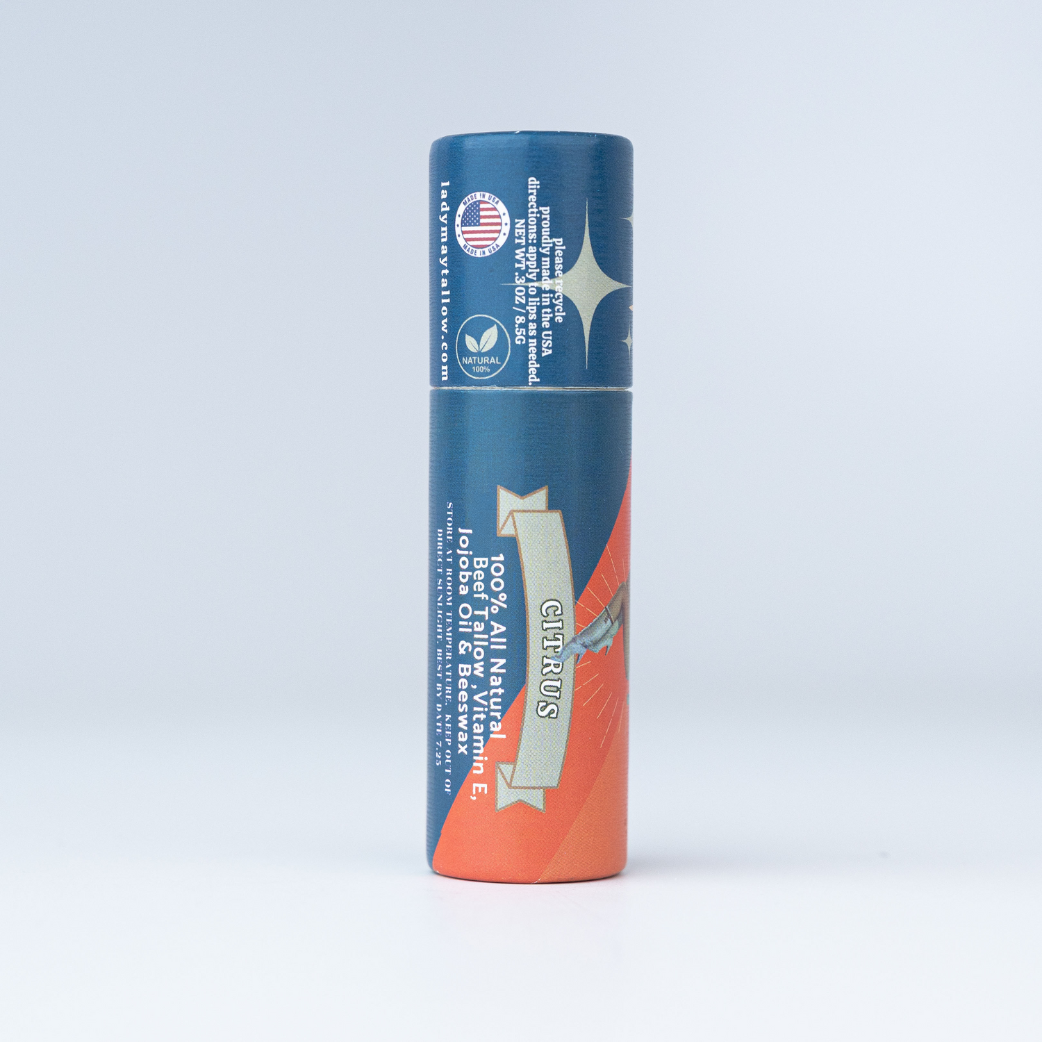 Lady May Tallow Lip Balm | All Natural Beef Tallow Lip Balm - My American Goods