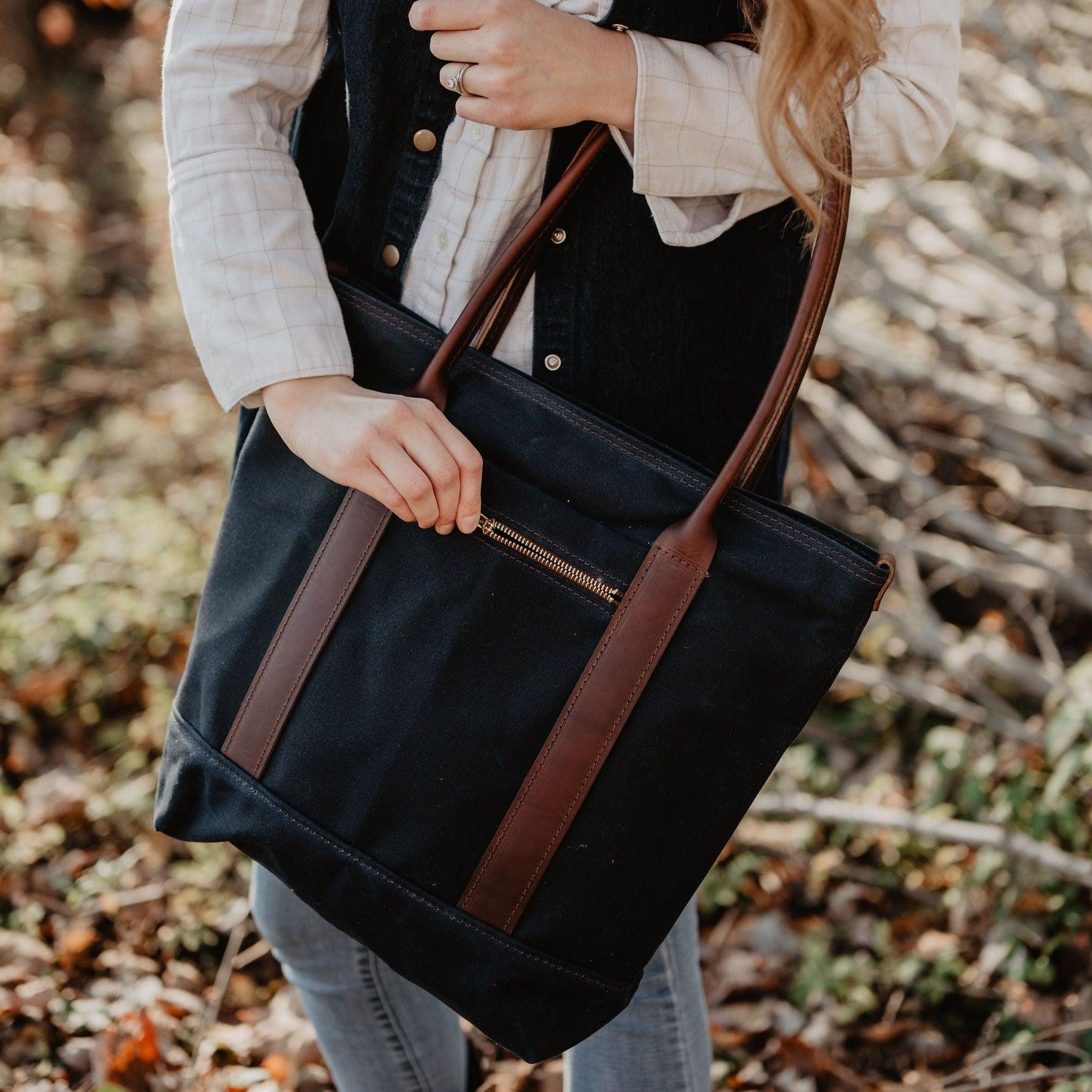 The Local Branch Waxed Canvas Voyager Waxed Canvas Tote - USA Made