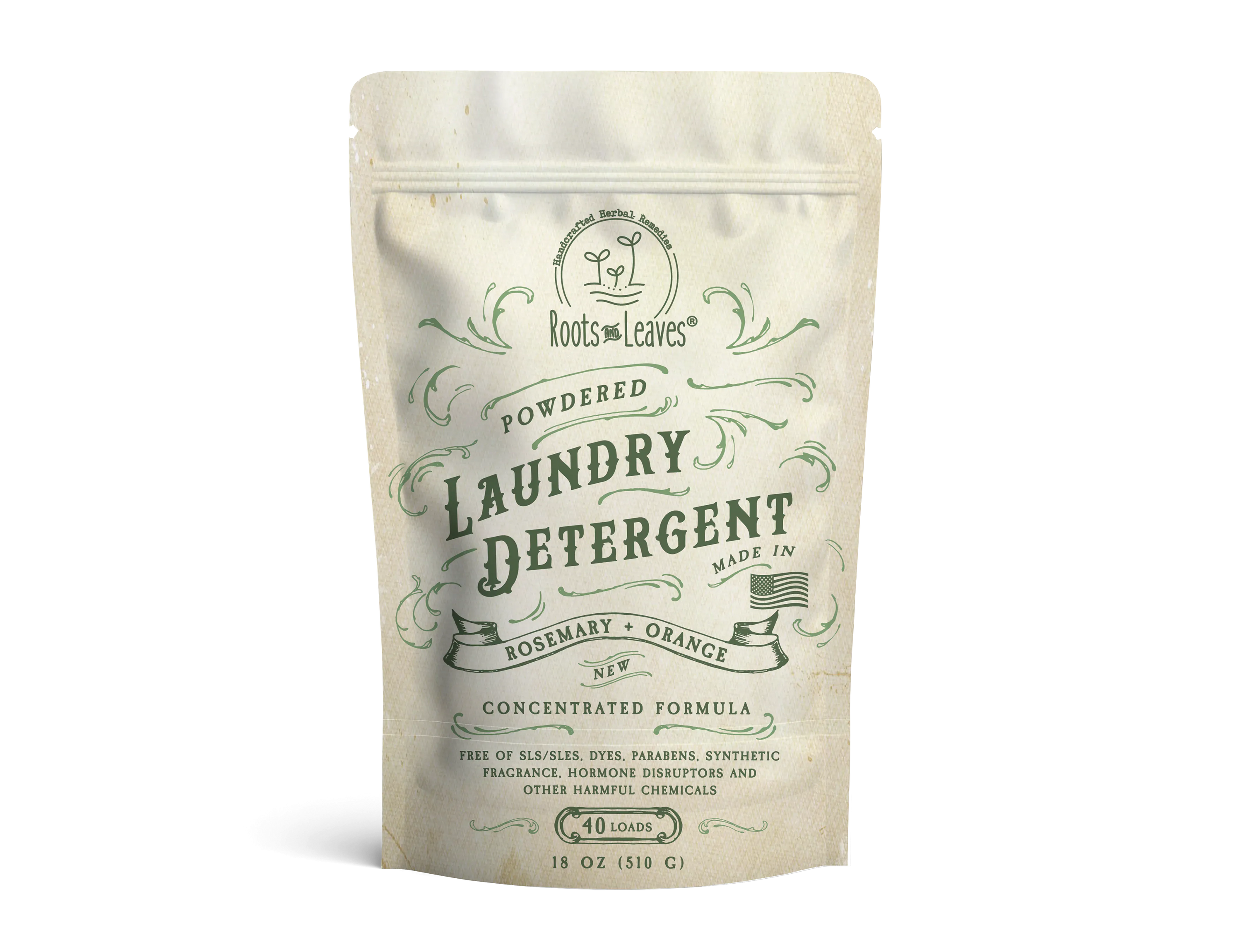 Roots And Leaves laundry Powdered Laundry Detergent - Rosemary Orange