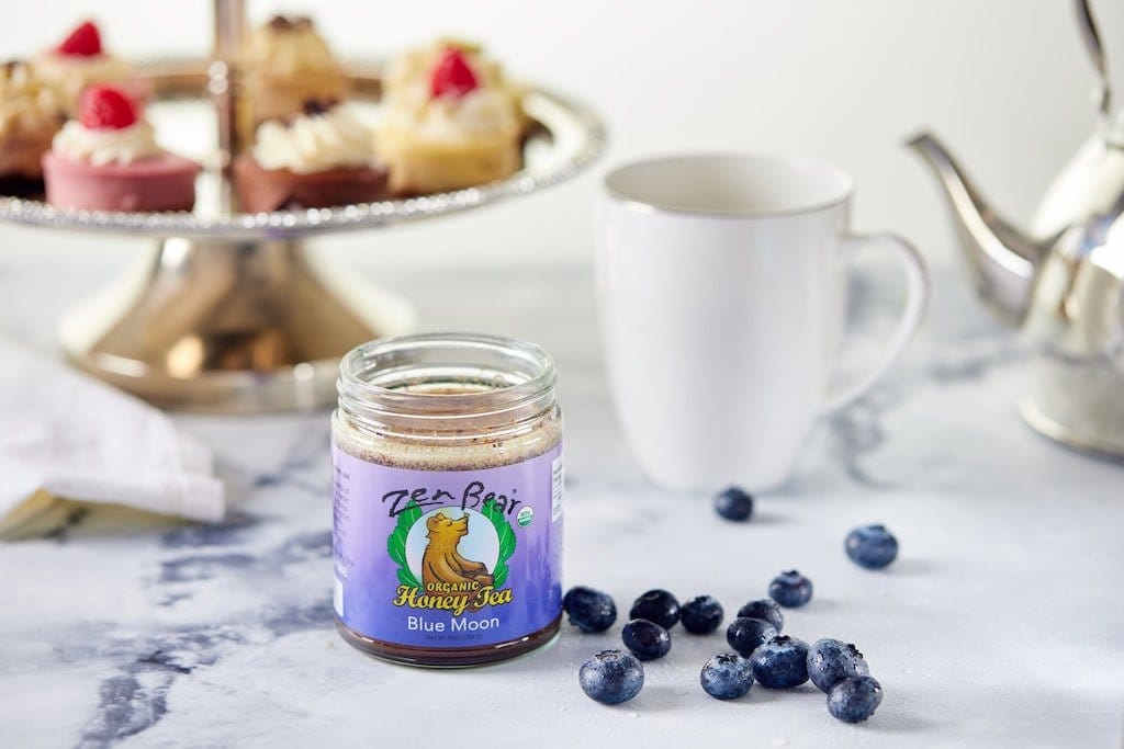Zenbear Honey Tea simple Blue Moon Honey Tea – Organic Blueberry Lavender Blend for Calm & Clarity (10 oz)