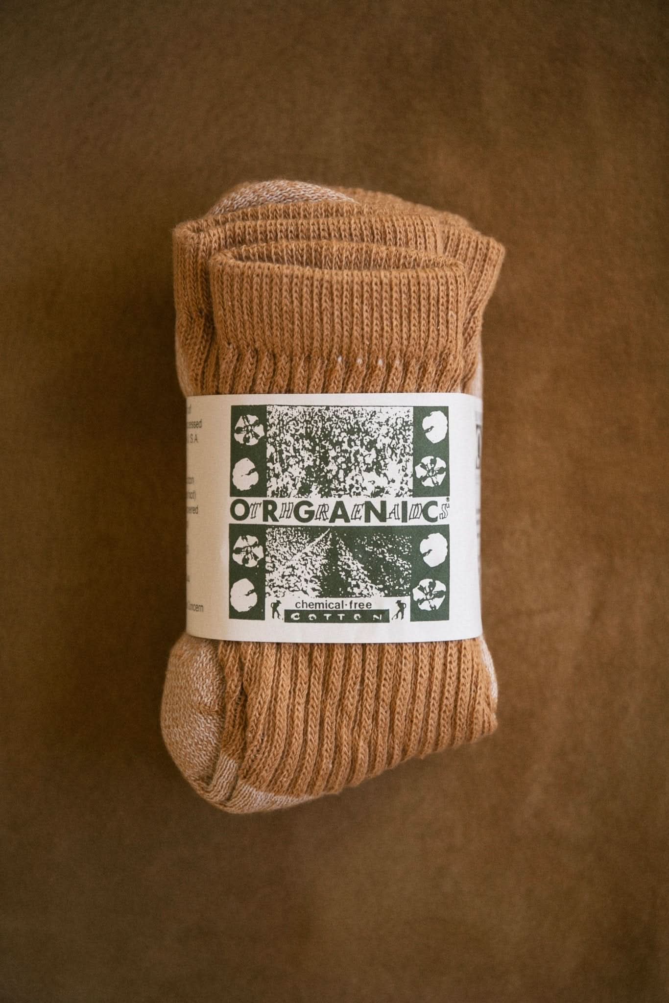 Summer Solace Tallow Socks Organic Cotton Socks in Buffalo Brown 3-pack