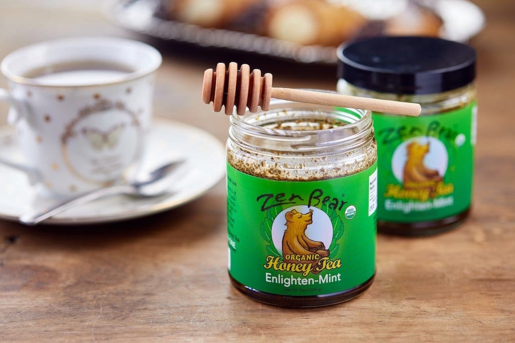 Zenbear Honey Tea simple Enlighten Mint Honey Tea – Organic Mint Blend for Focus & Freshness (10 oz)