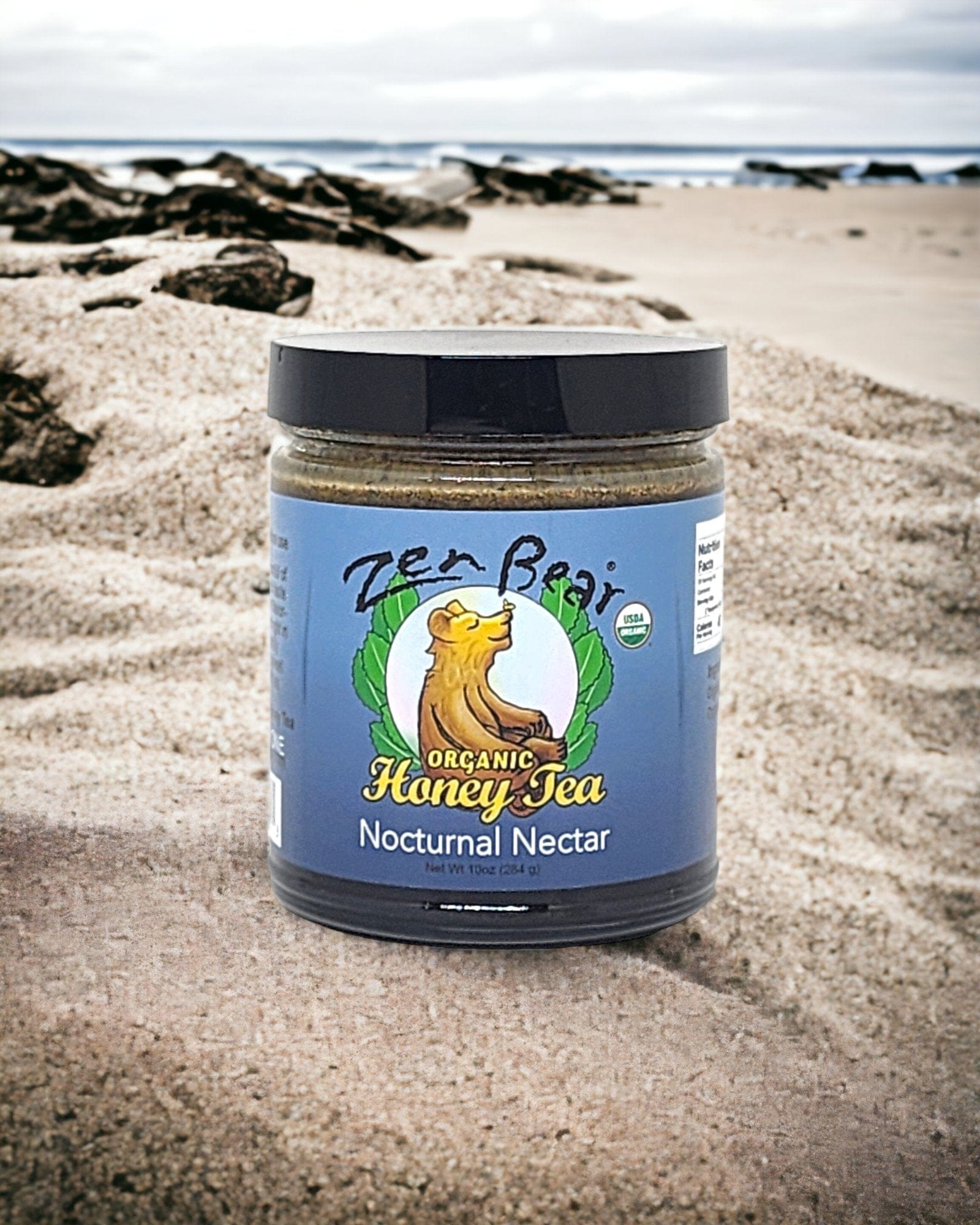 Zenbear Honey Tea simple Nocturnal Nectar Honey Tea – Organic Herbal Blend for Restful Sleep (10 oz)