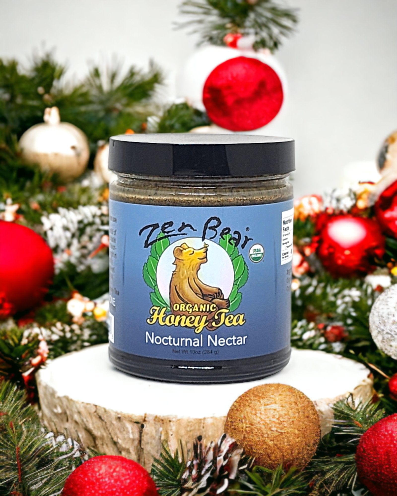 Zenbear Honey Tea simple Nocturnal Nectar Honey Tea – Organic Herbal Blend for Restful Sleep (10 oz)