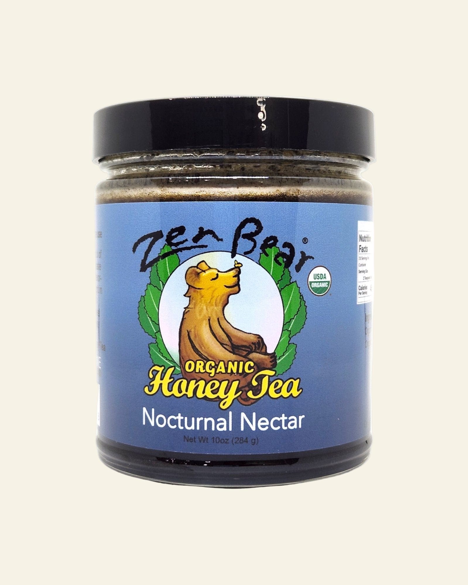 Zenbear Honey Tea simple Nocturnal Nectar Honey Tea – Organic Herbal Blend for Restful Sleep (10 oz)
