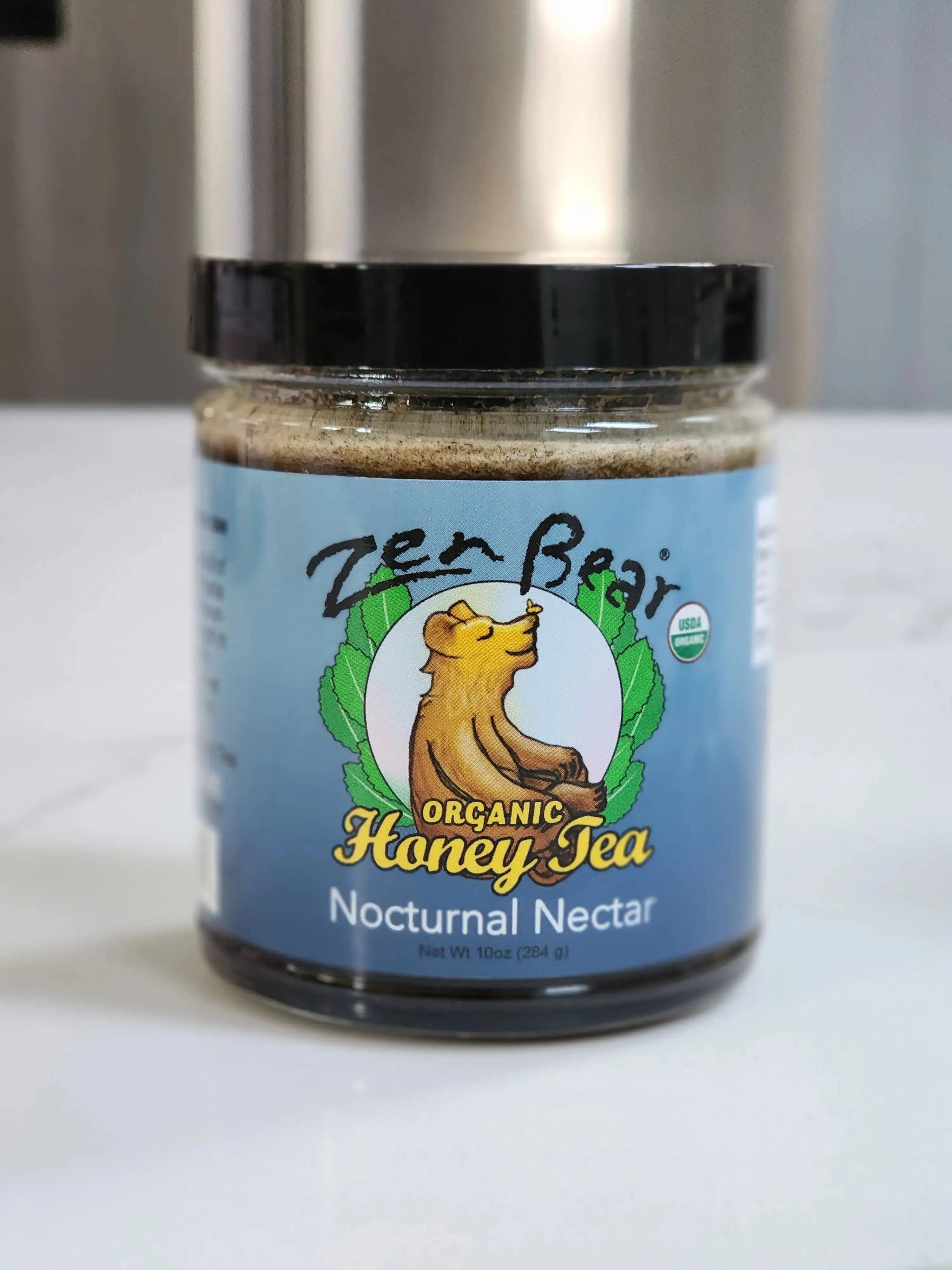 Zenbear Honey Tea simple Nocturnal Nectar Honey Tea – Organic Herbal Blend for Restful Sleep (10 oz)