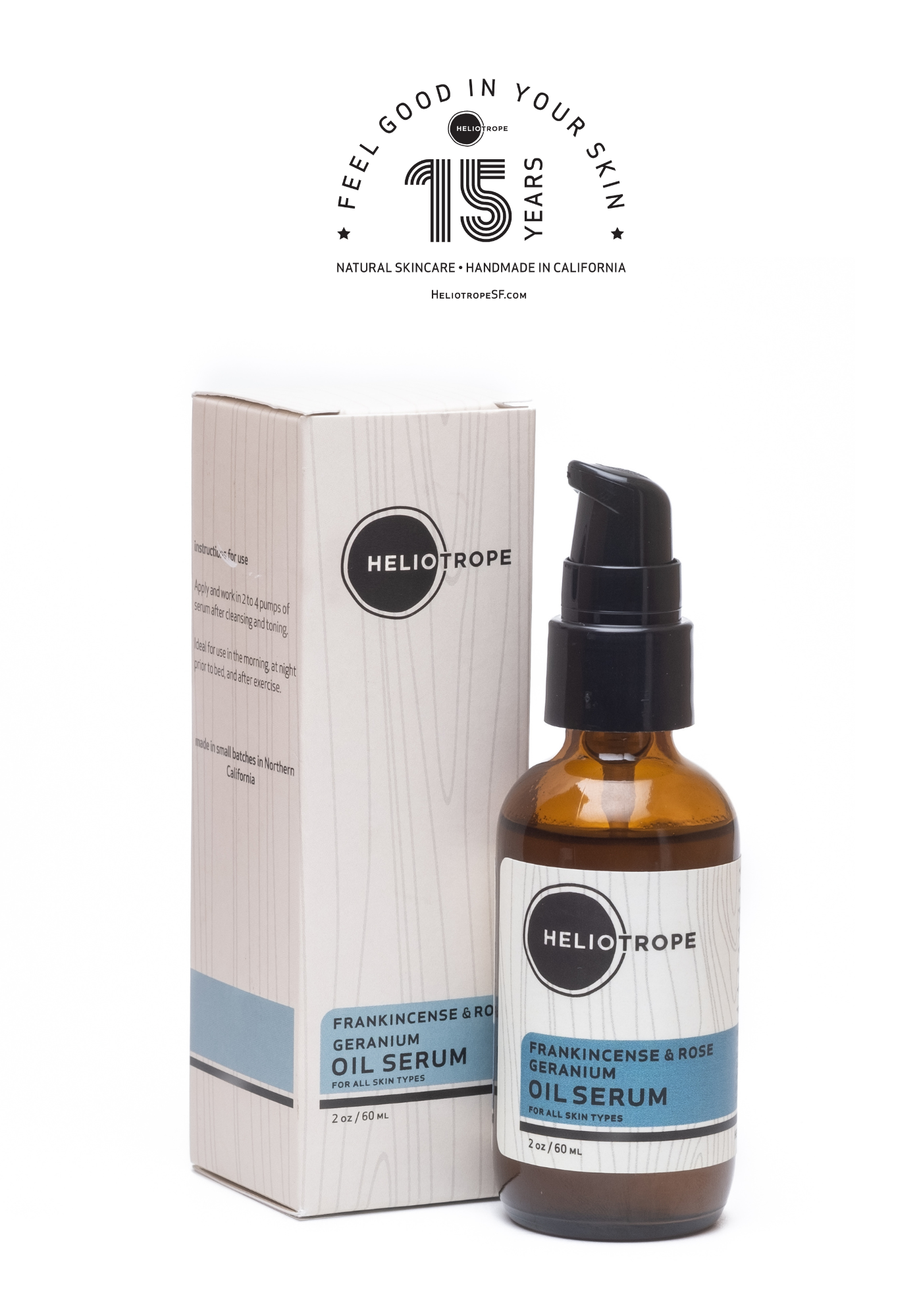 frankincense rose geranium oil serum moisturizer all natural 15th anniversary
