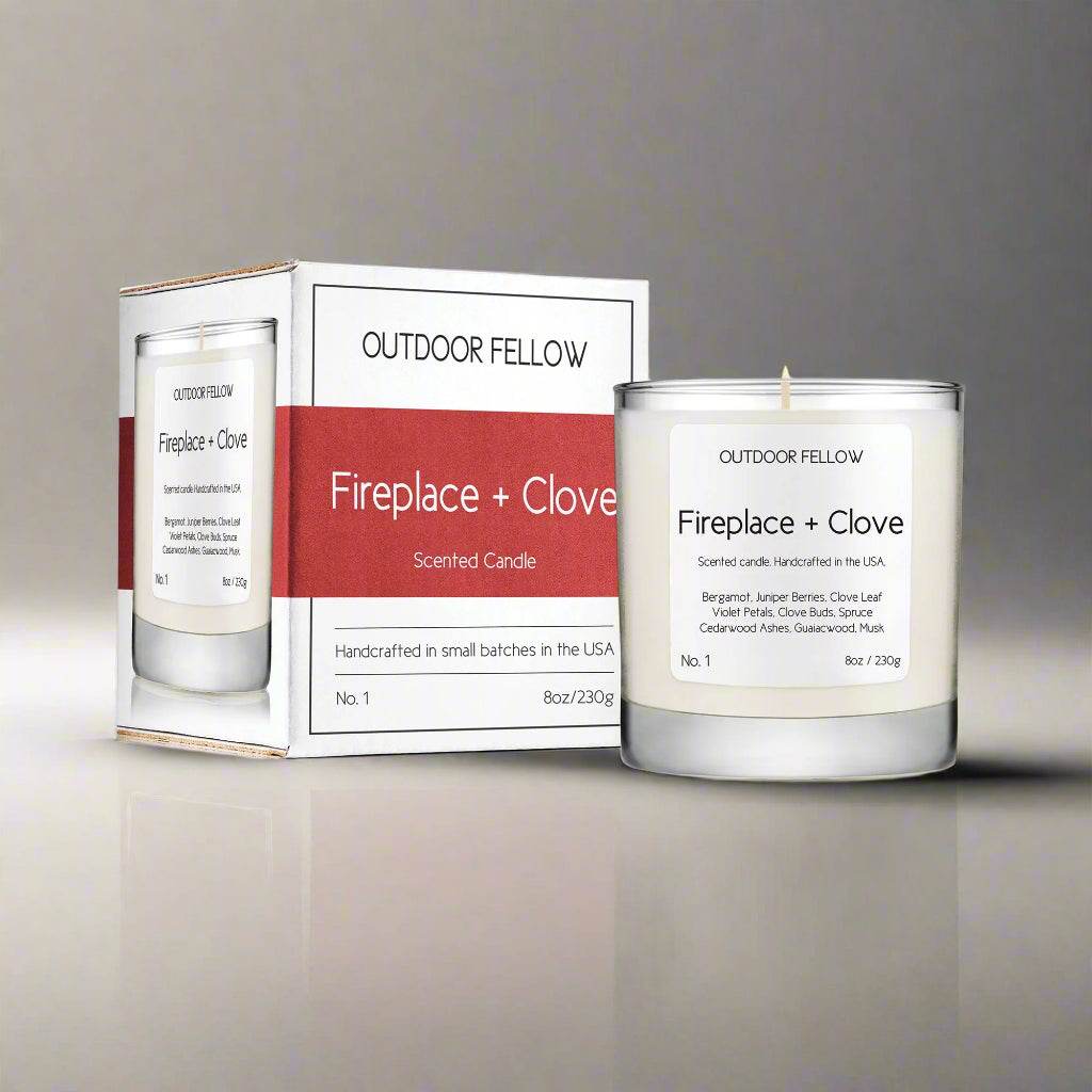 Fireplace and Clove Scented Candle - My American Goods