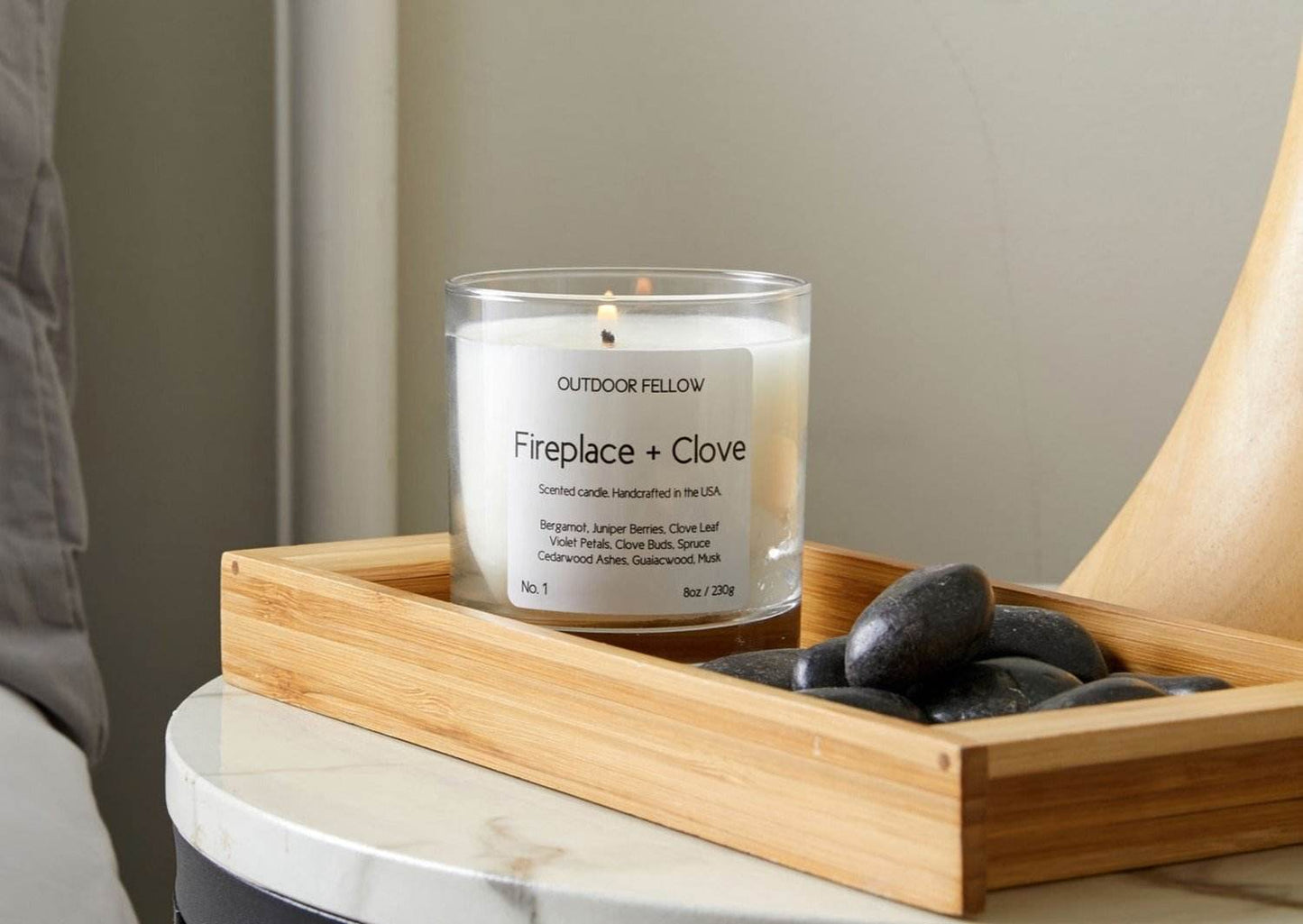Fireplace and Clove Scented Candle - My American Goods