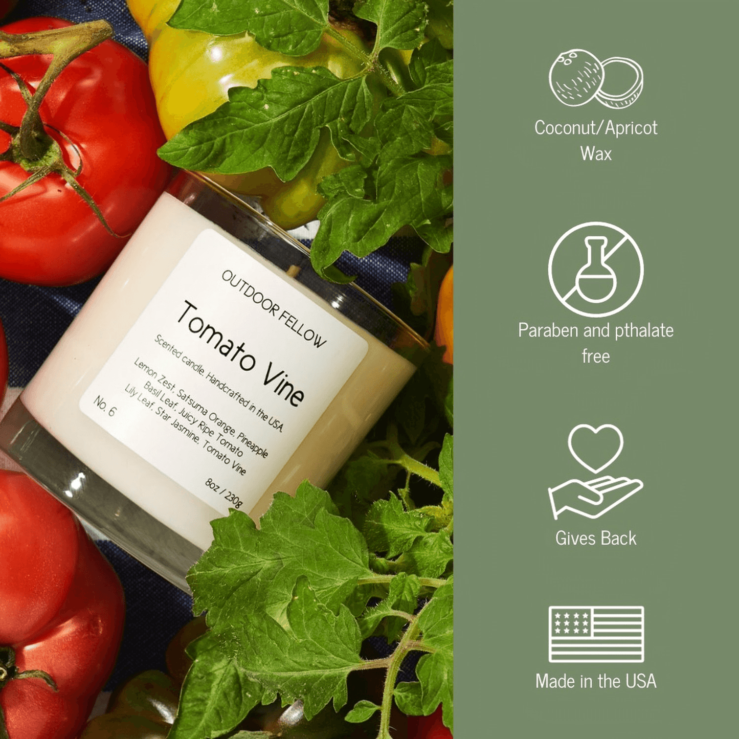 Tomato Vine Scented Candle - My American Goods