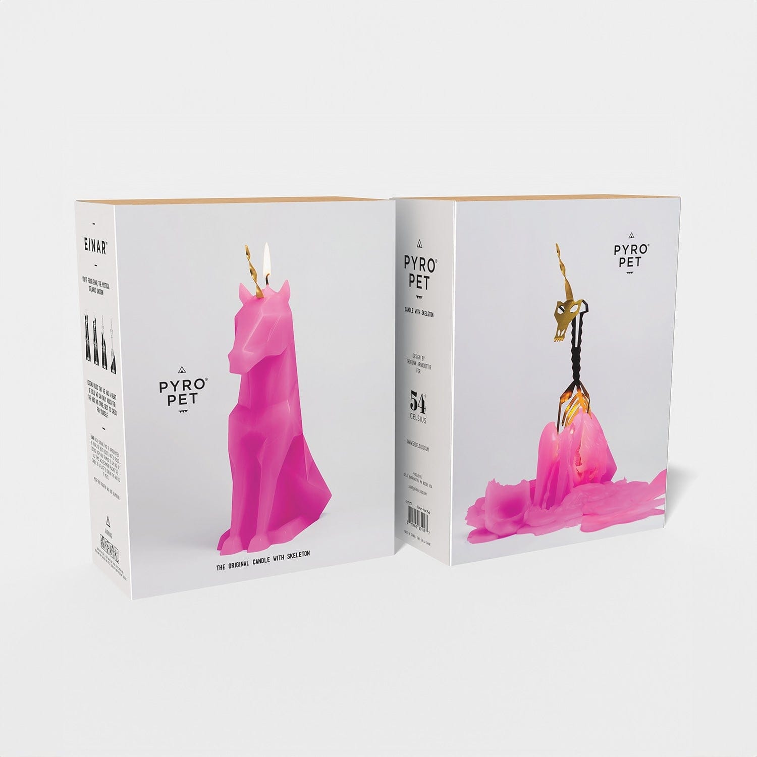 54Celsius PyroPet Einar (Unicorn) PyroPet Einar Unicorn Candle - Hot Pink