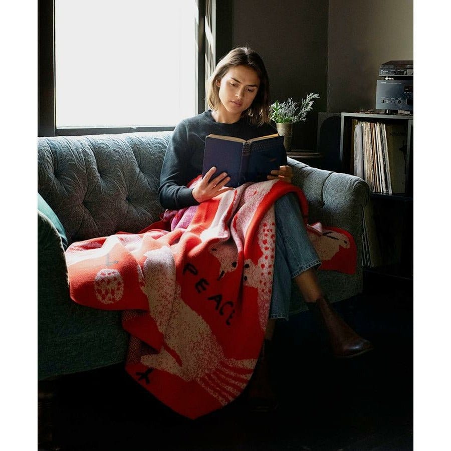 Biquette Throw Blanket Peace Throw Blanket