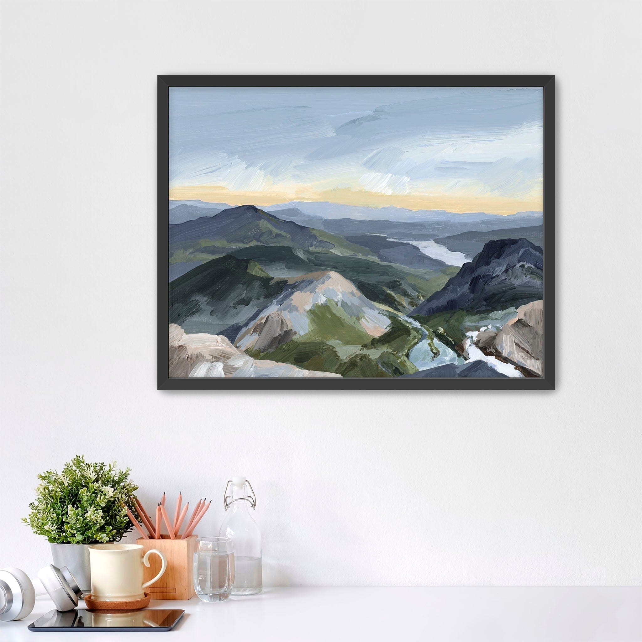 Katie Garrison Art Print Paper Print / 5x7 in / Black Frame "Peaks and Valleys II" Art Print