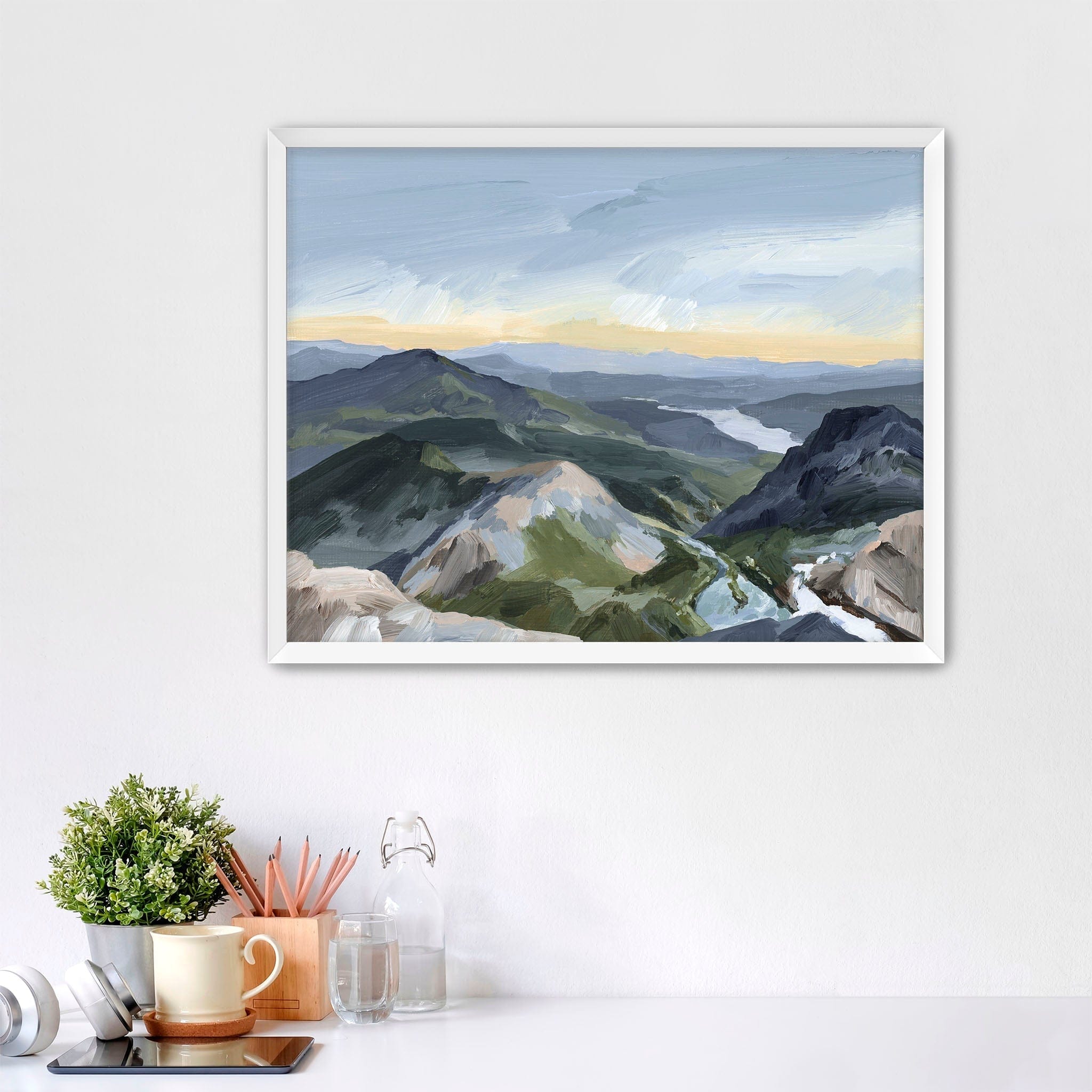 Katie Garrison Art Print Paper Print / 5x7 in / White Frame "Peaks and Valleys II" Art Print