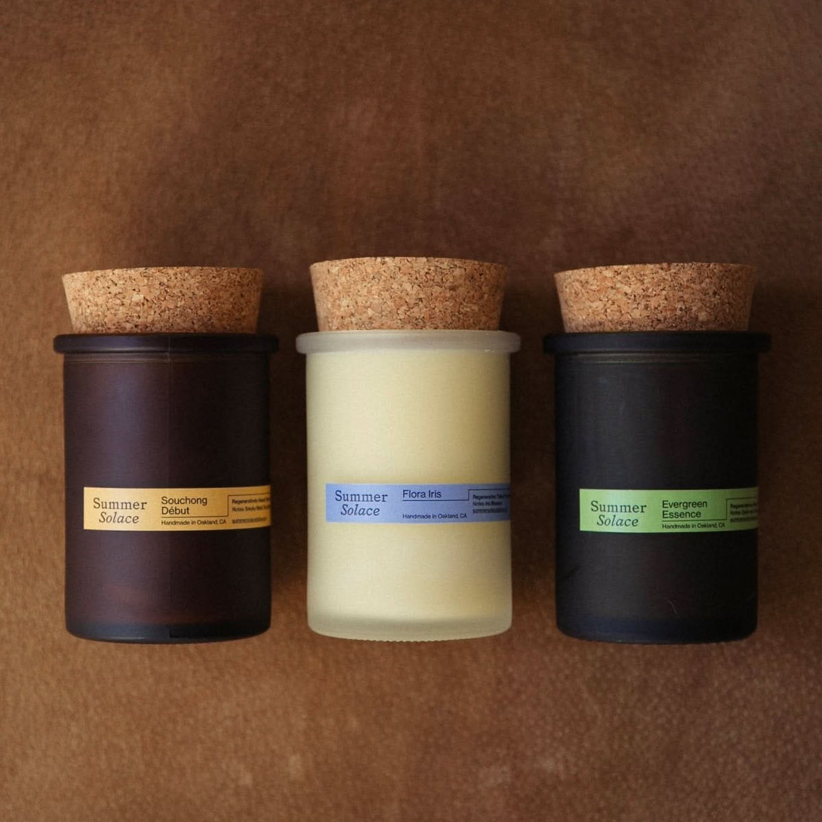 Summer Solace Tallow Gift Sets Full-Size Candle Trio / Yes Add Cork- Full Size Candle Tallow Candle Set – Core Collection | Full Size Trio