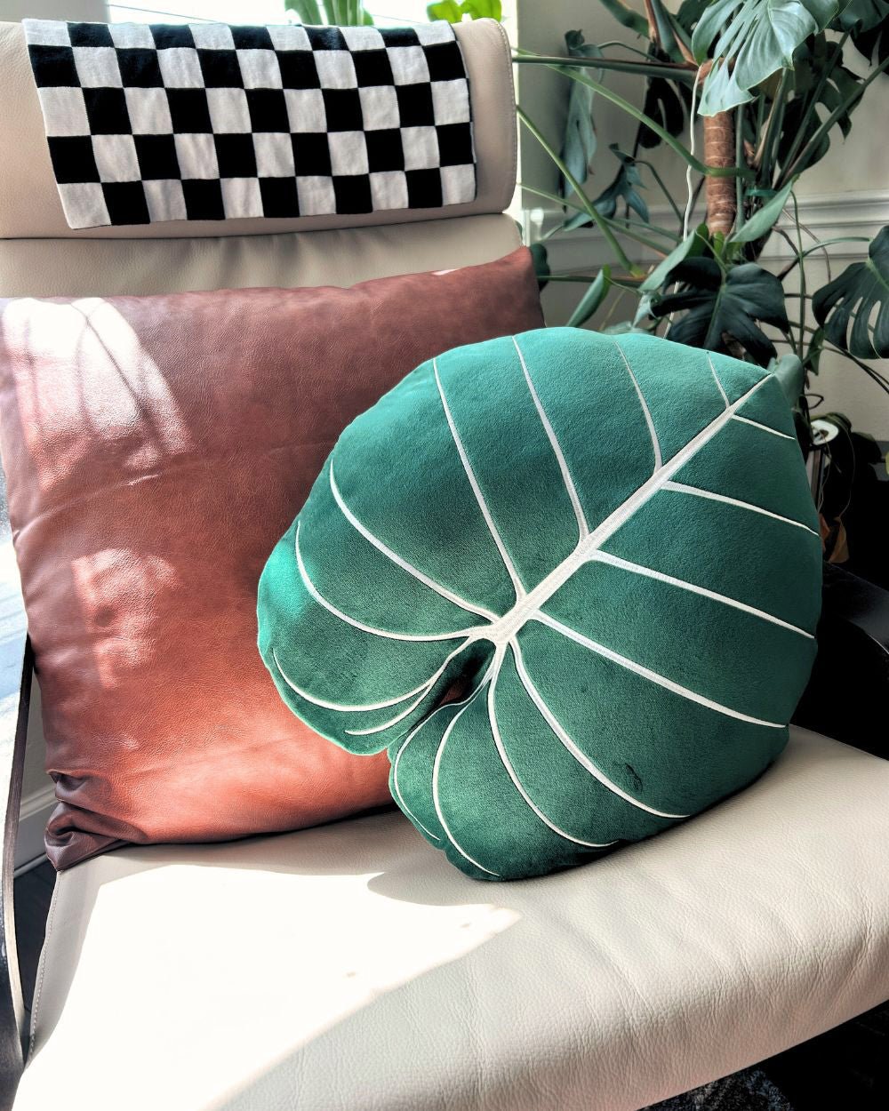 Philodendron Gloriosum Pillow - Forest Green - My American Goods
