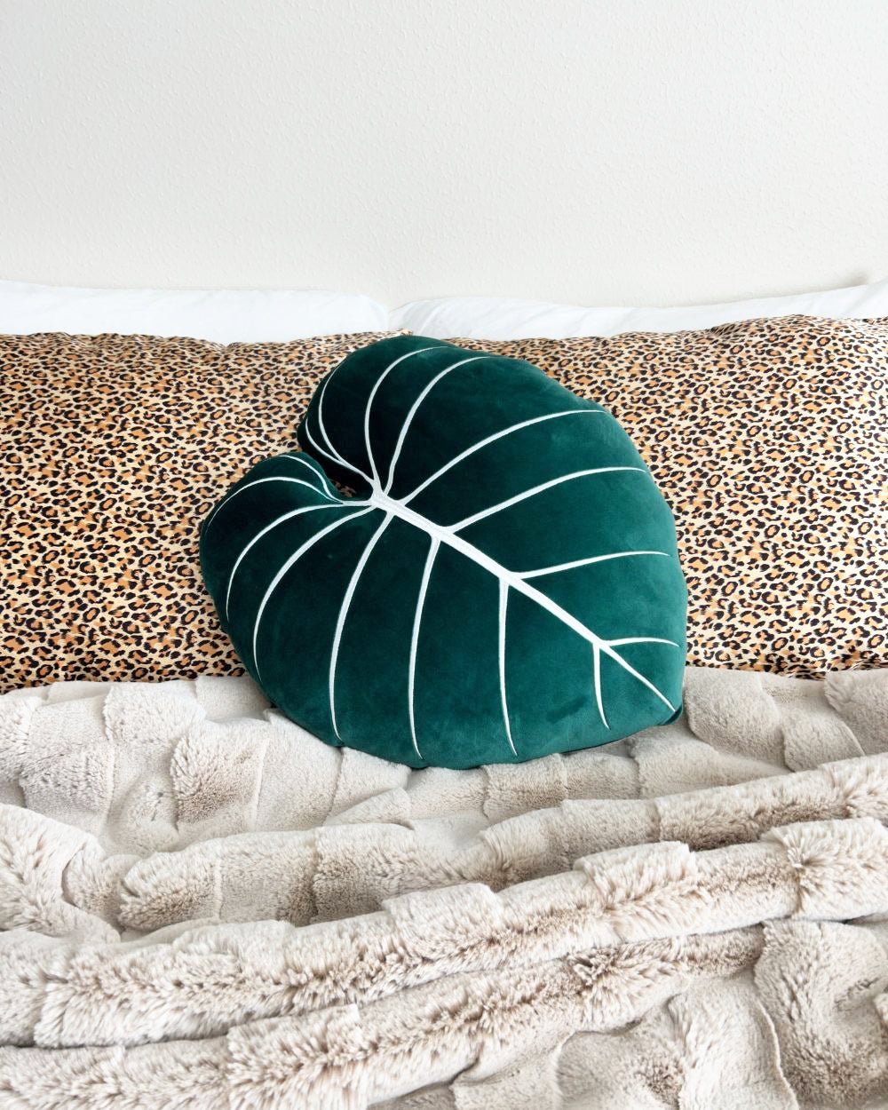 Philodendron Gloriosum Pillow - Forest Green - My American Goods