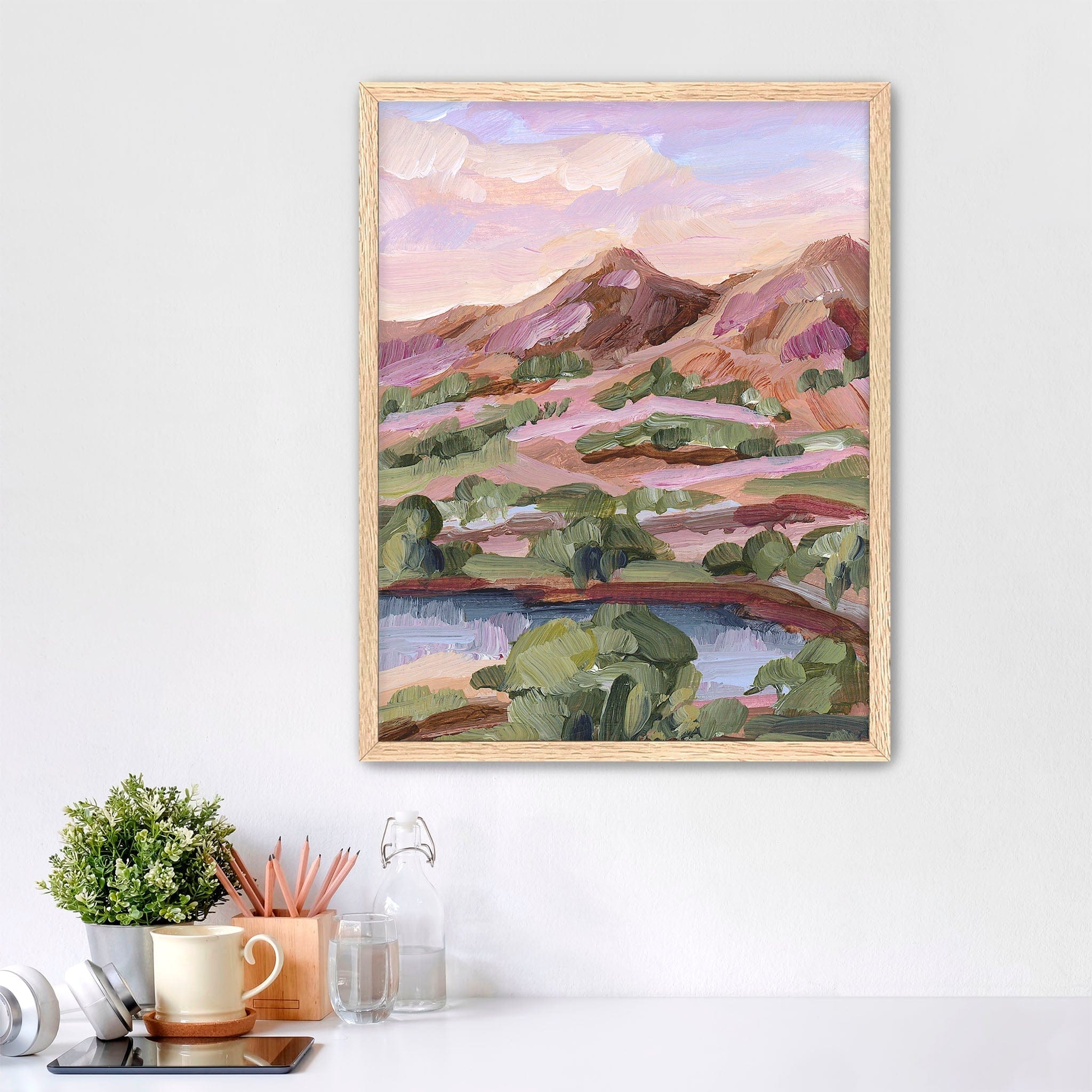 Katie Garrison Art Print Paper Print / 5x7 in / Oak Frame "Phoenix Sunset" Art Print