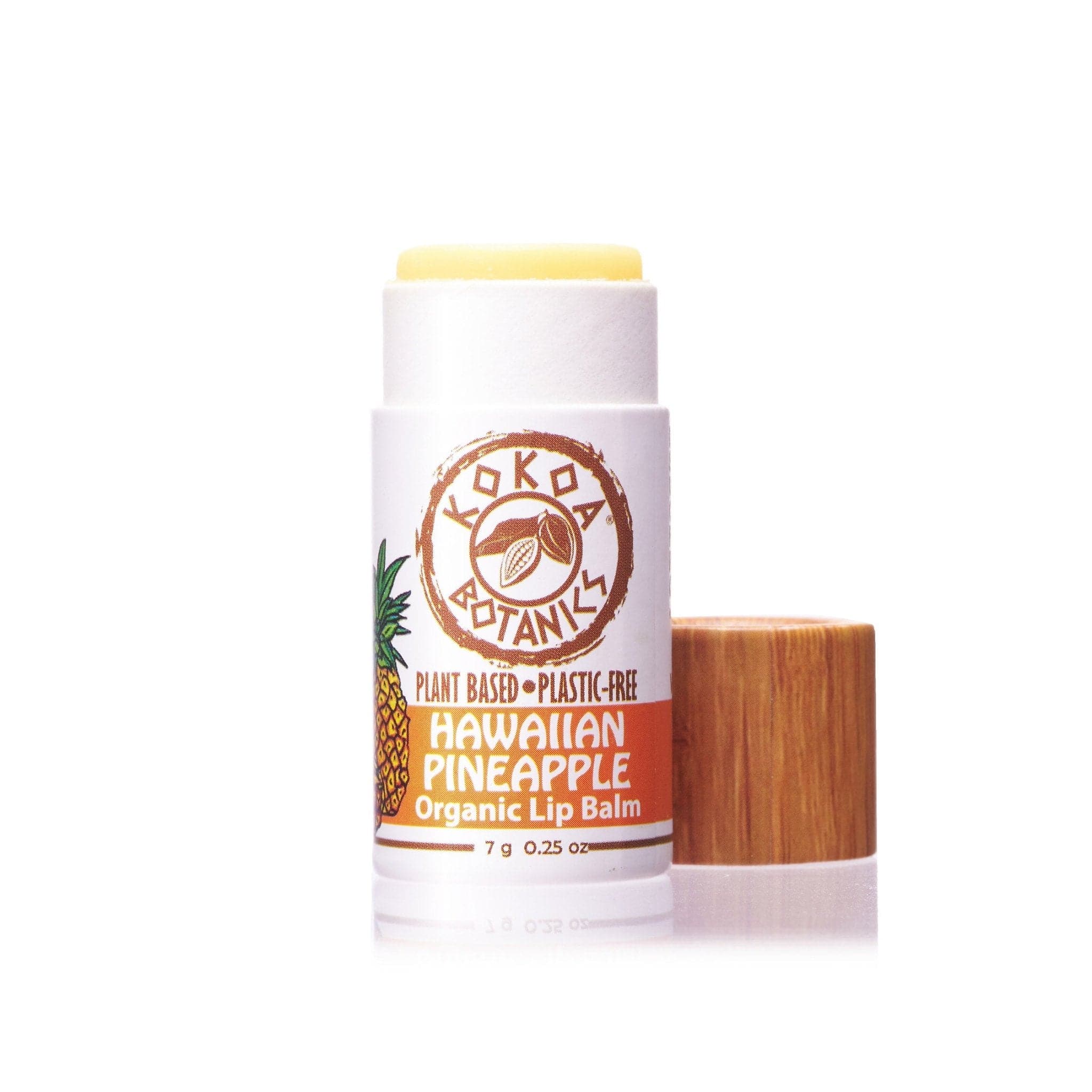KOKOA BOTANICS Hawaiian Pineapple - Natural Organic Lip Balm - Vegan - Plastic-Free .25 oz