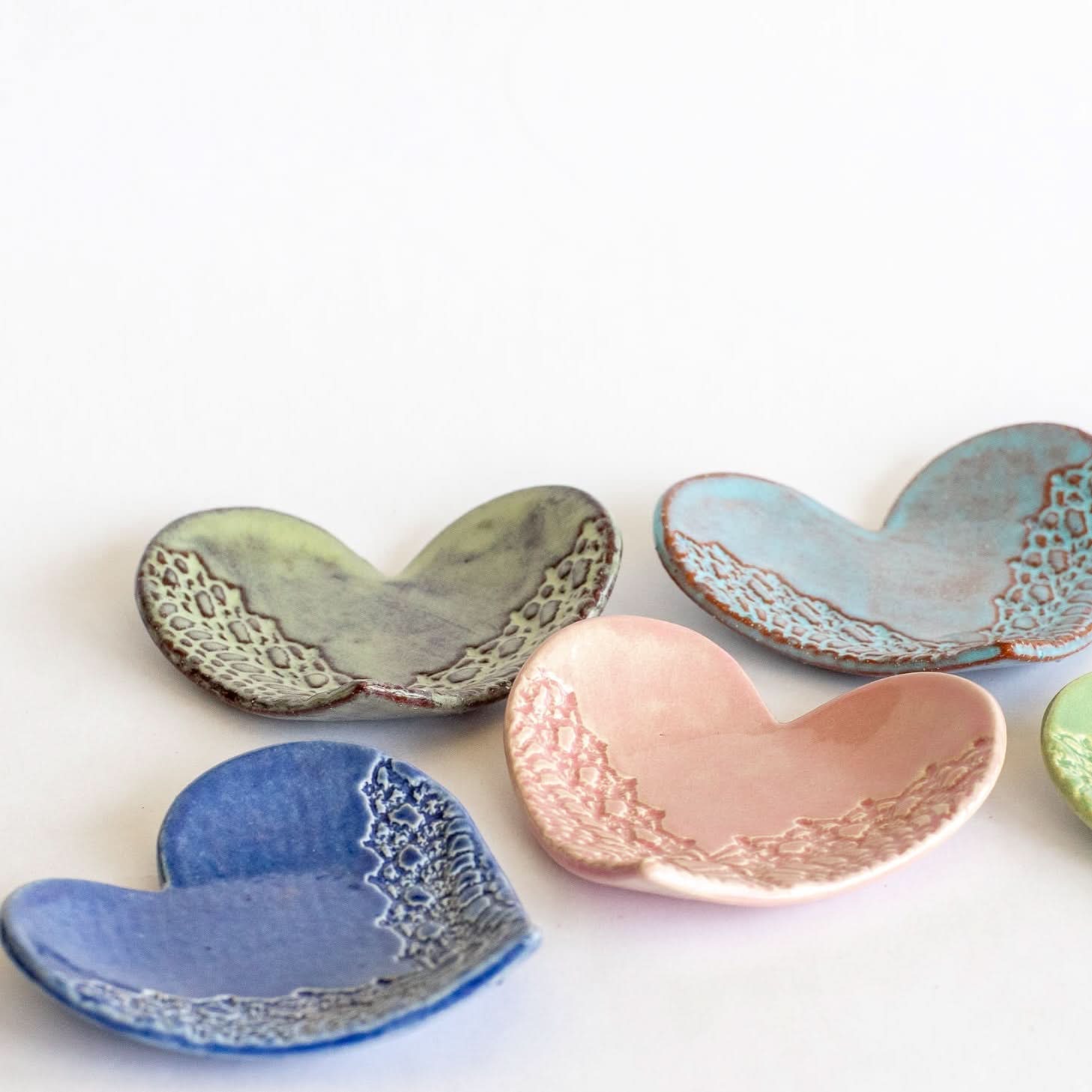 prodigalpottery Ceramic Heart Ring Dish Without Gold
