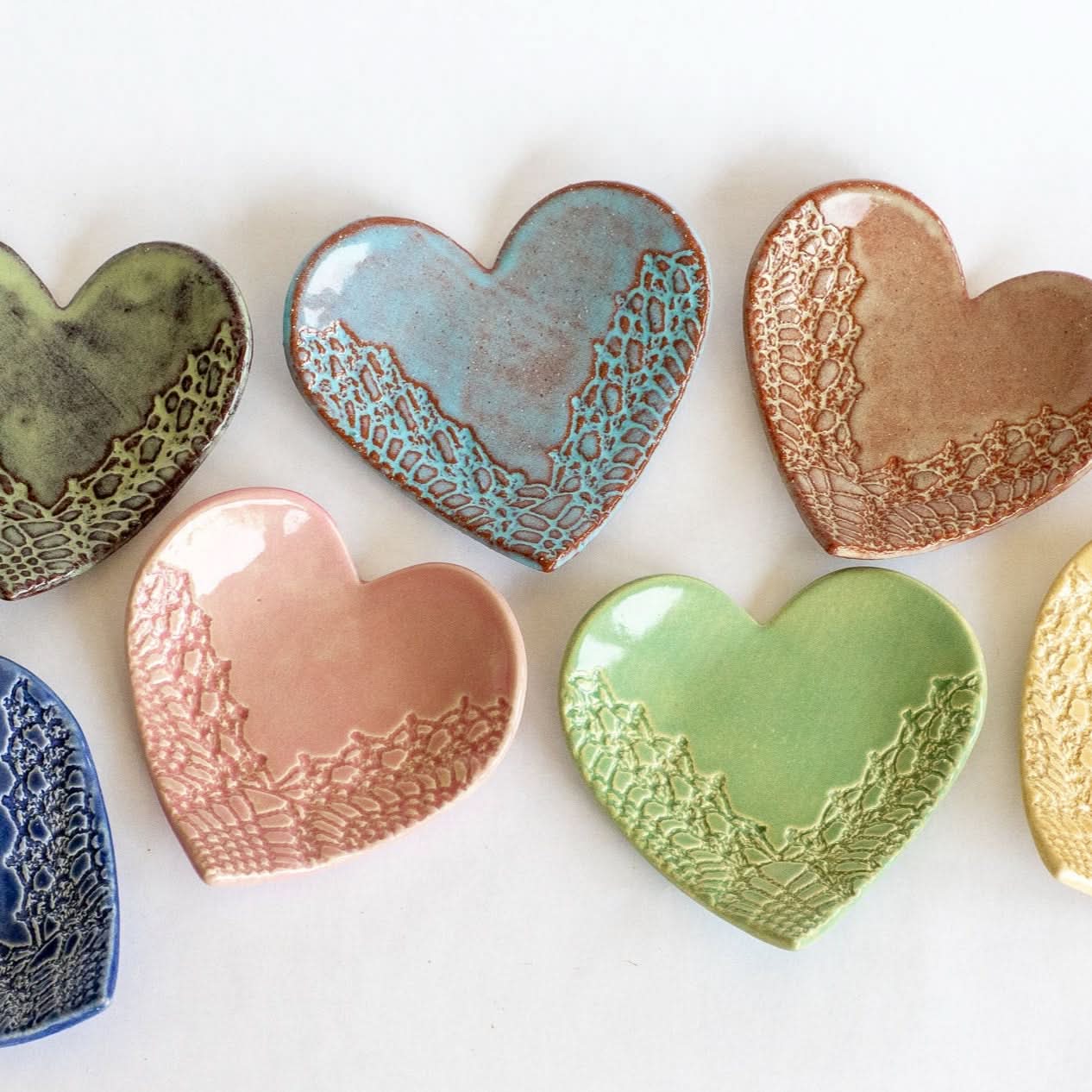 prodigalpottery Ceramic Heart Ring Dish Without Gold