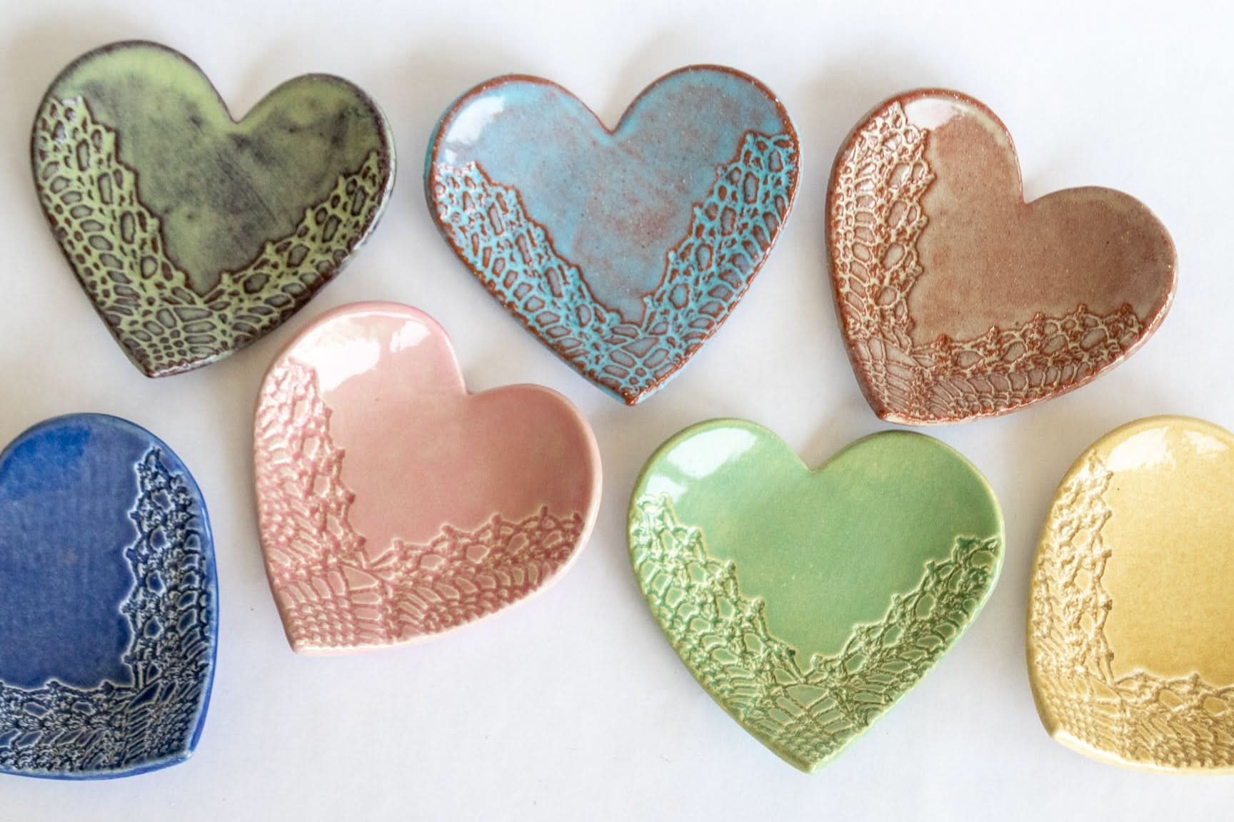 prodigalpottery Ceramic Heart Ring Dish Without Gold
