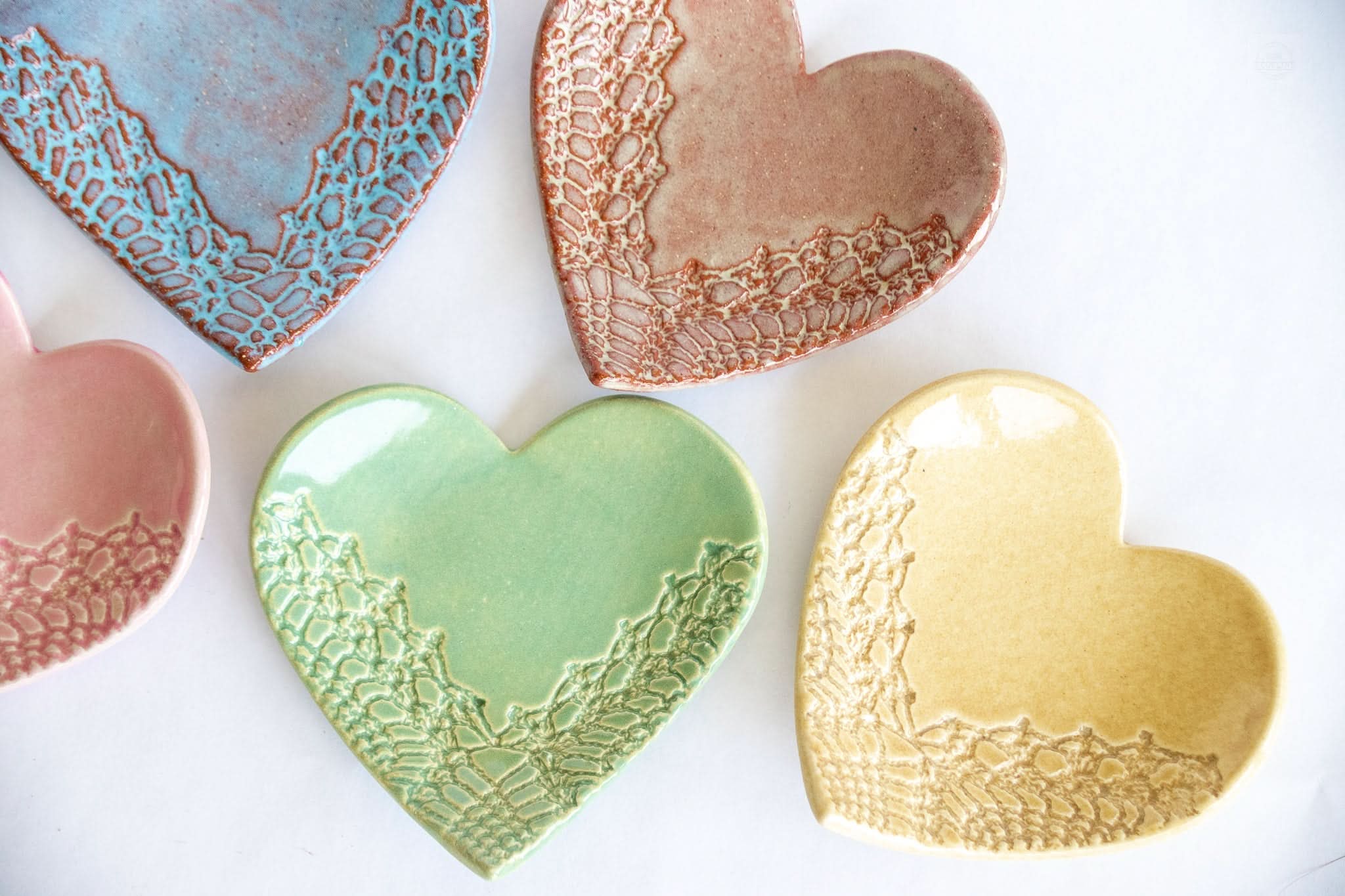 prodigalpottery Ceramic Autumn Leaf Heart Ring Dish Without Gold