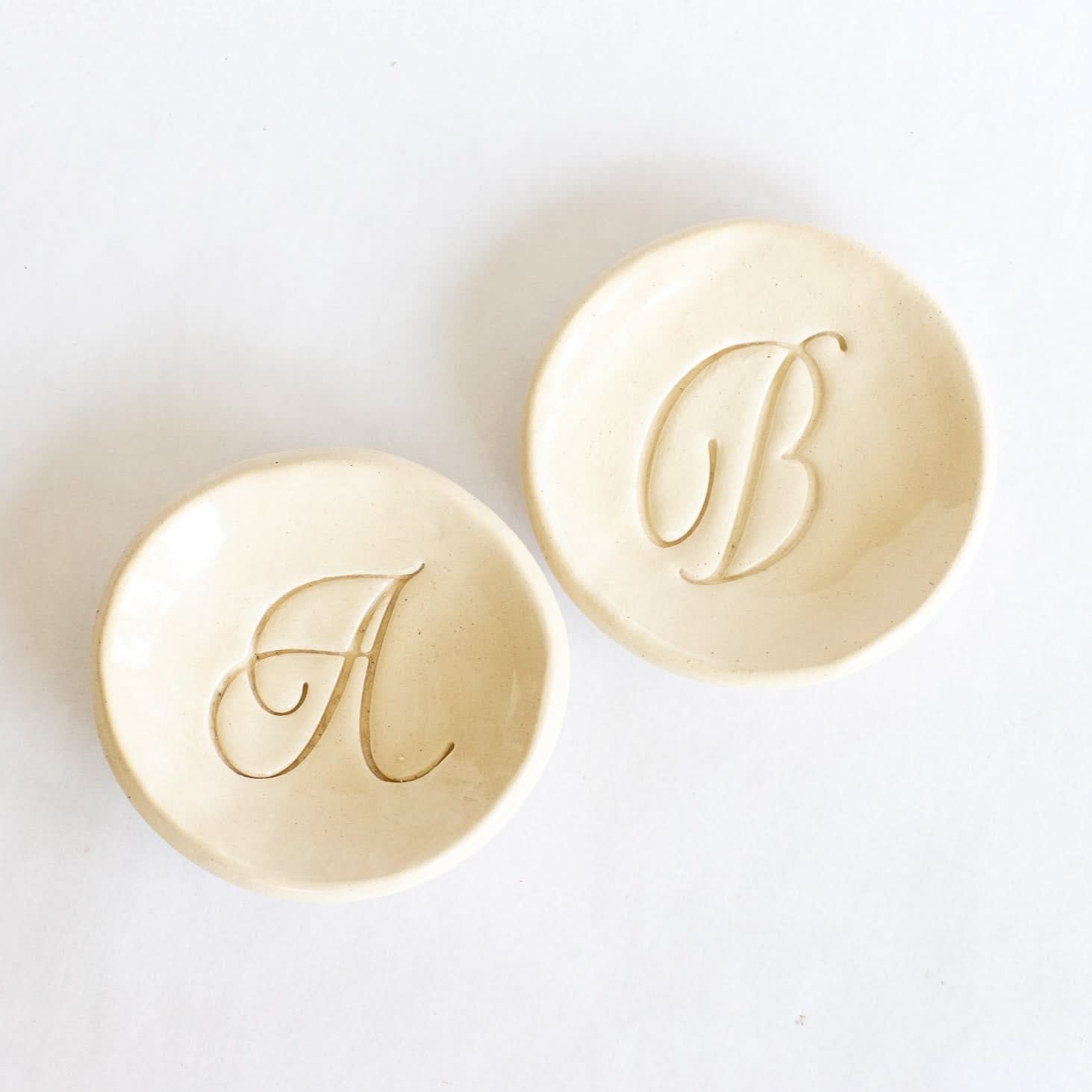 Monogram Ring Dish Without Gold - My American Goods