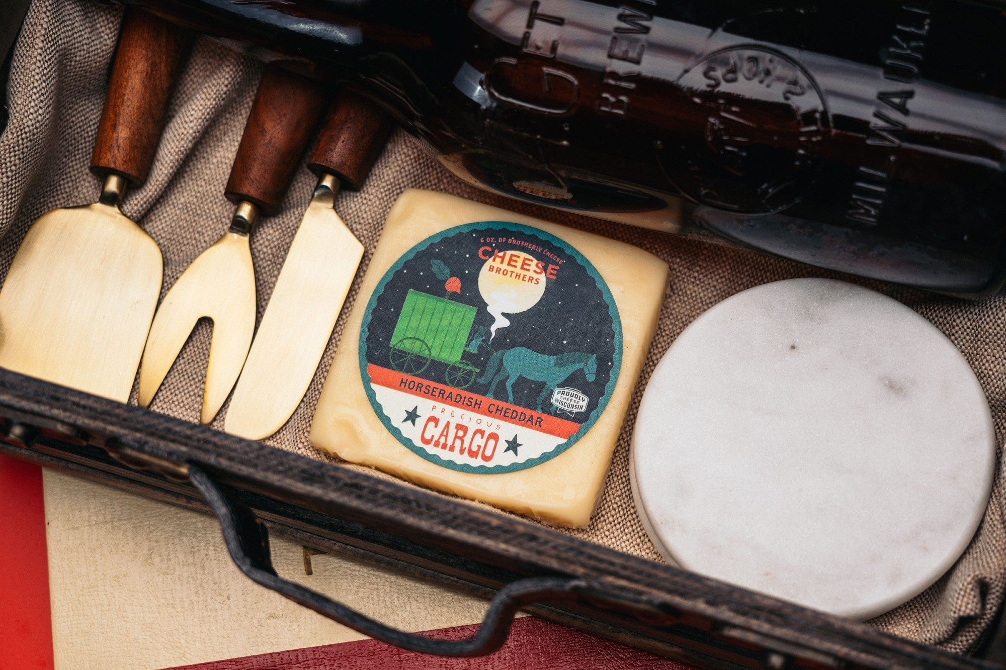 Cheese Brothers, Inc. Cheddar Cheese "Precious Cargo" Horseradish Cheddar
