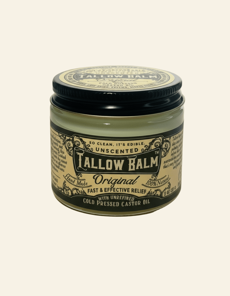 Tallow Balm Original- Unscented with Organic Castor Oil - My American Goods