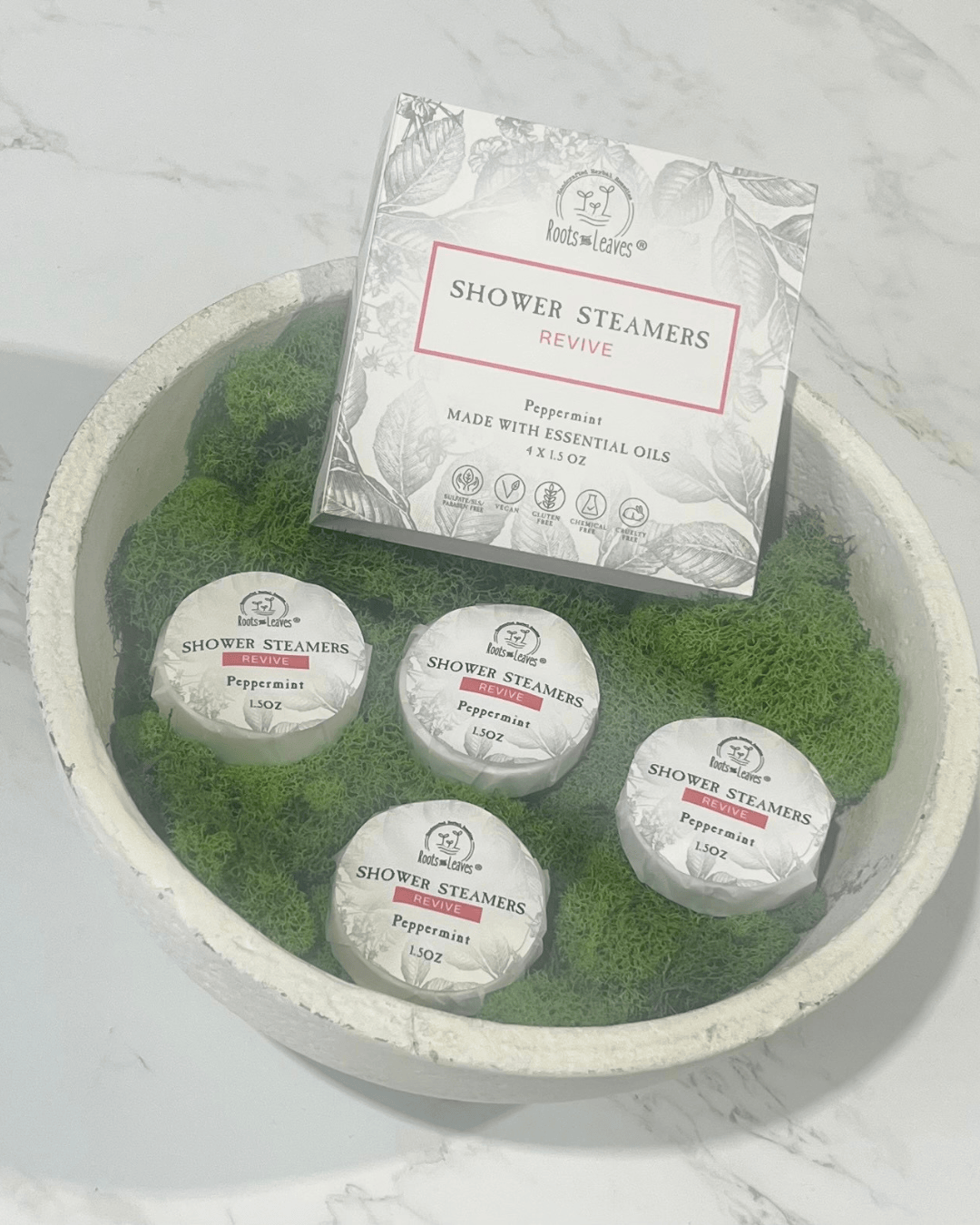 Roots and Leaves, LLC Revive - Peppermint Shower Steamer