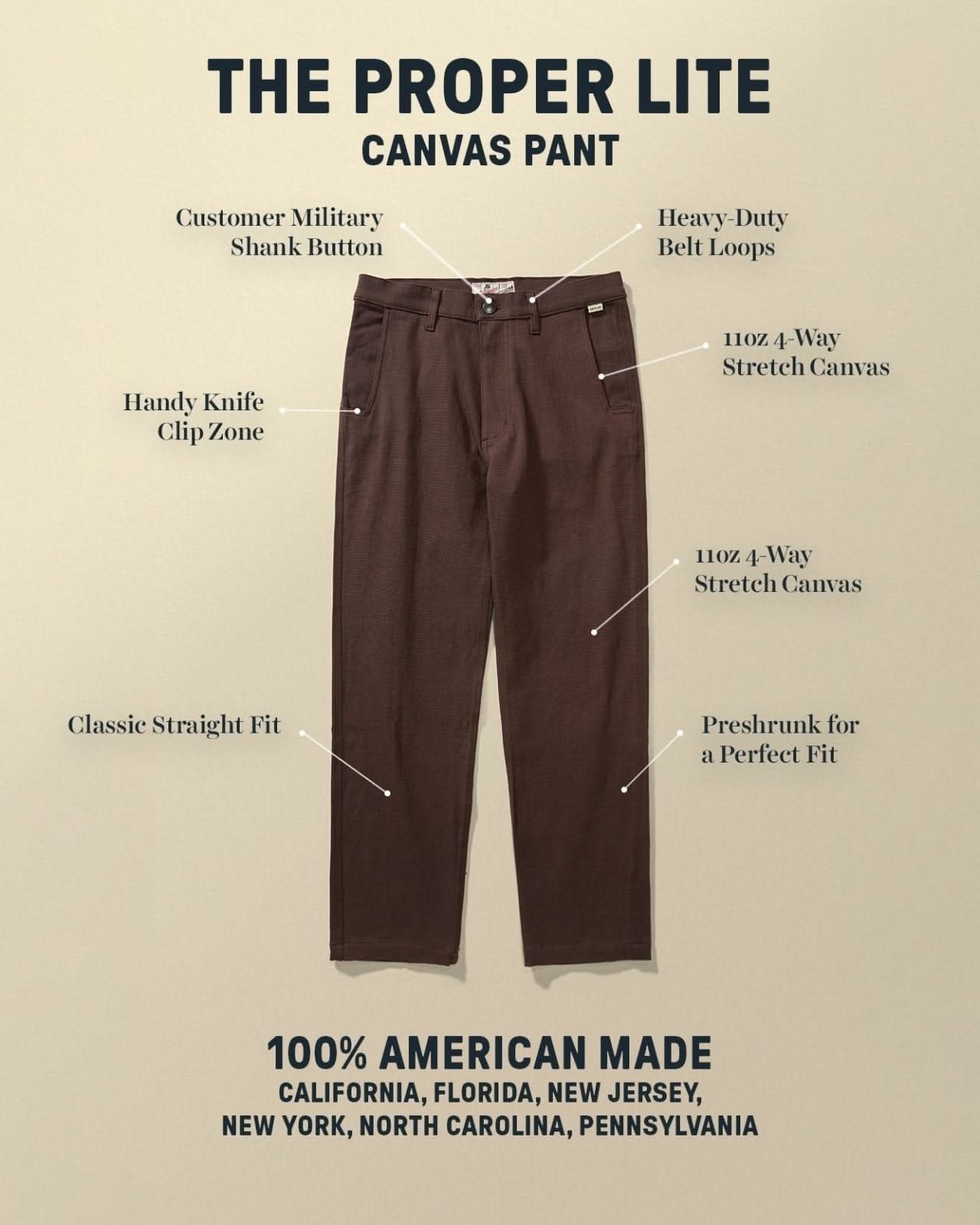 Proper Lite Canvas Pant - My American Goods