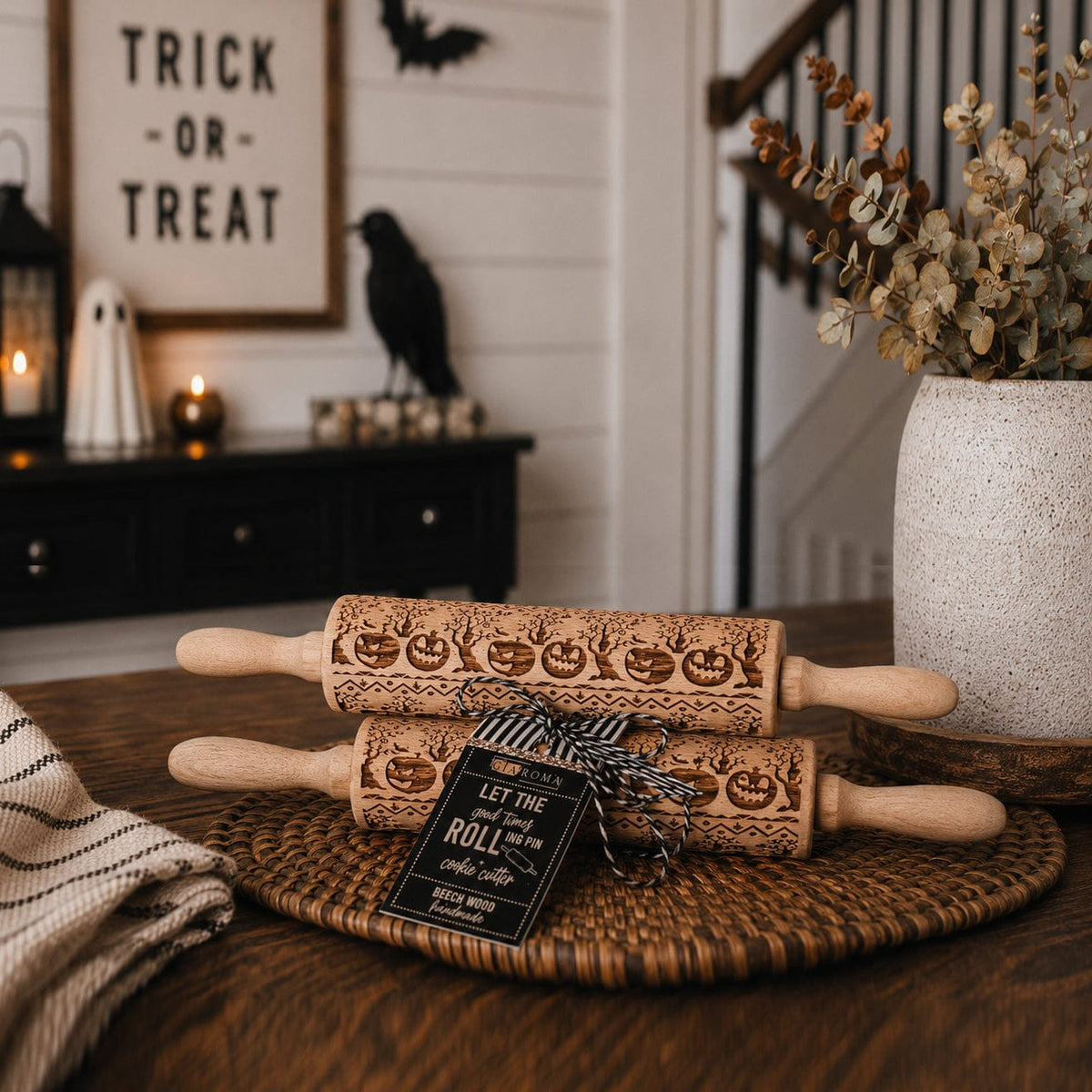 Gia Roma Rolling Pin, Kitchen Tools Halloween Rolling Pin Set