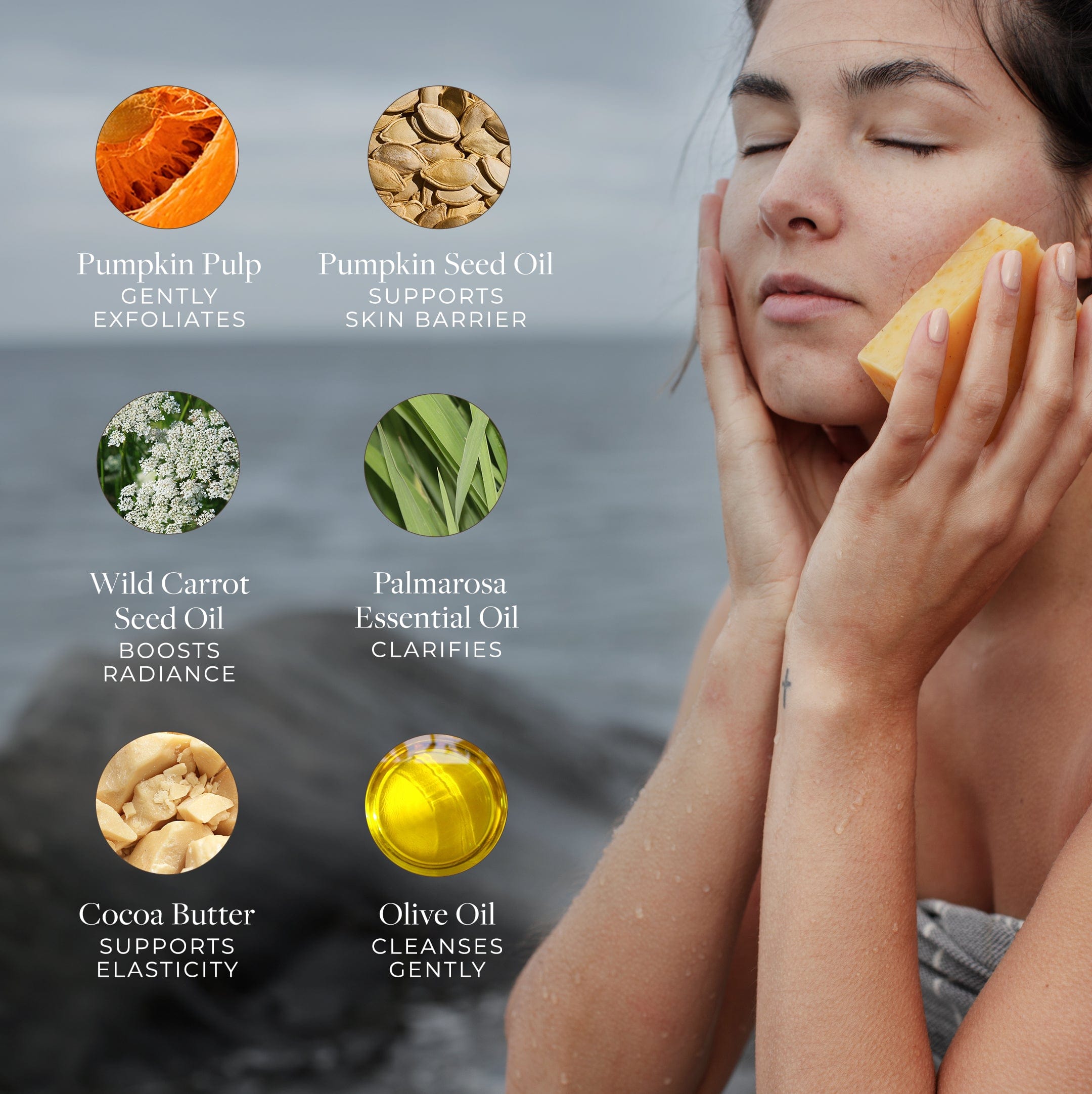 Apoterra Soap Pumpkin & Wild Carrot Brightening Cleanser