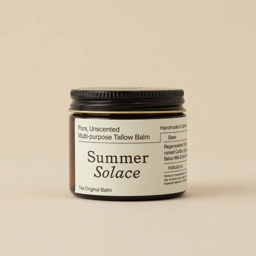 Summer Solace Tallow Tallow Balm Small 60 mL Pure Unscented – Tallow Balm | Sensitive Skin