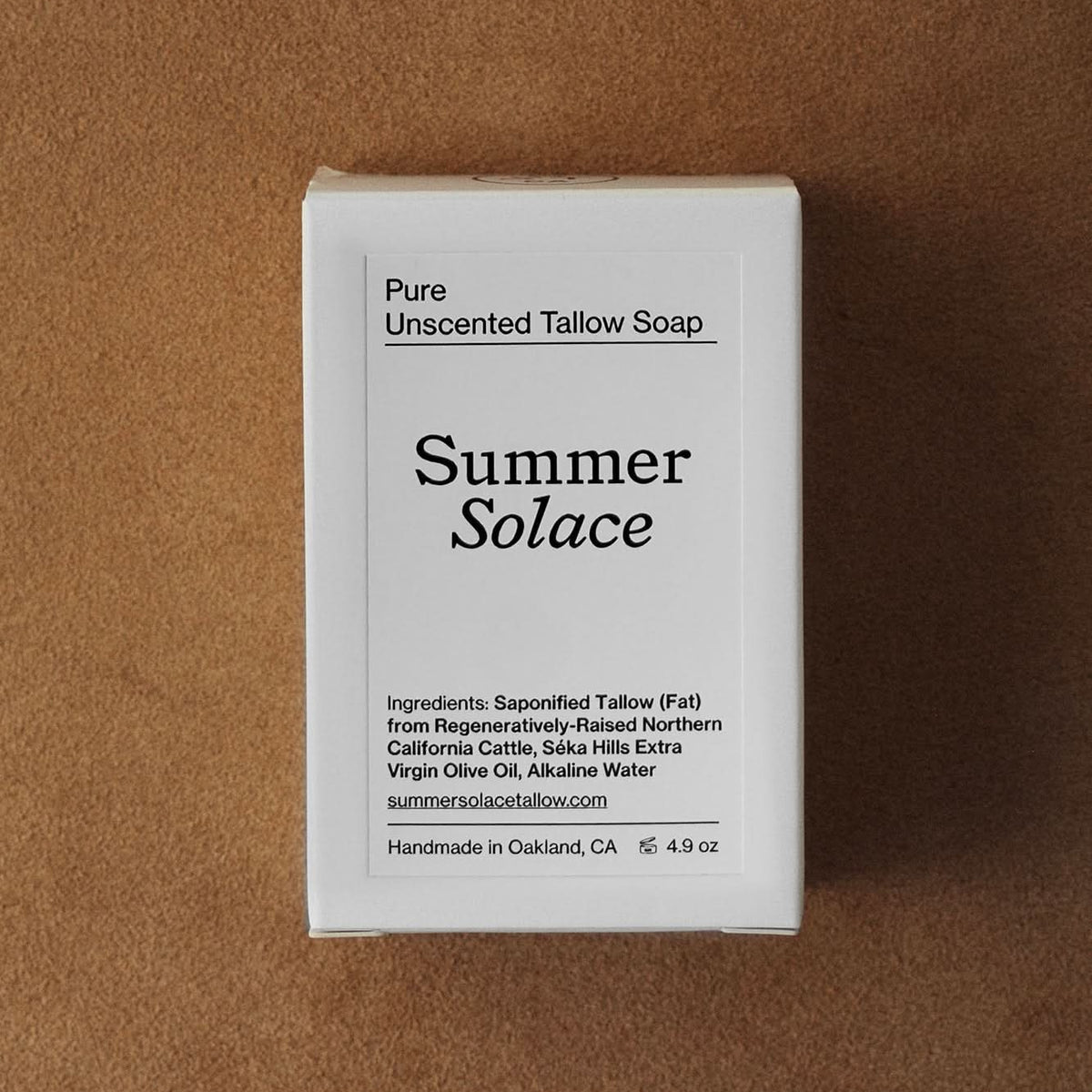 Summer Solace Tallow Tallow Soap Pure Unscented – Tallow Bar Soap for Sensitive Skin