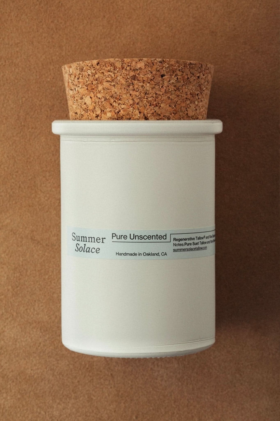 Pure Unscented Tallow Candle – Regenerative Suet & Beeswax | 6 oz - My American Goods