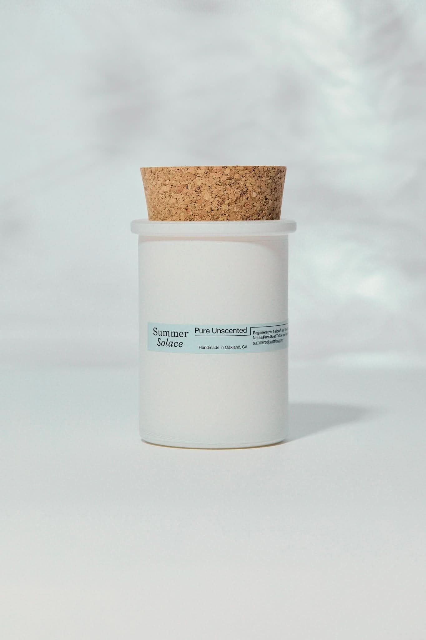 Pure Unscented Tallow Candle – Regenerative Suet & Beeswax | 6 oz - My American Goods