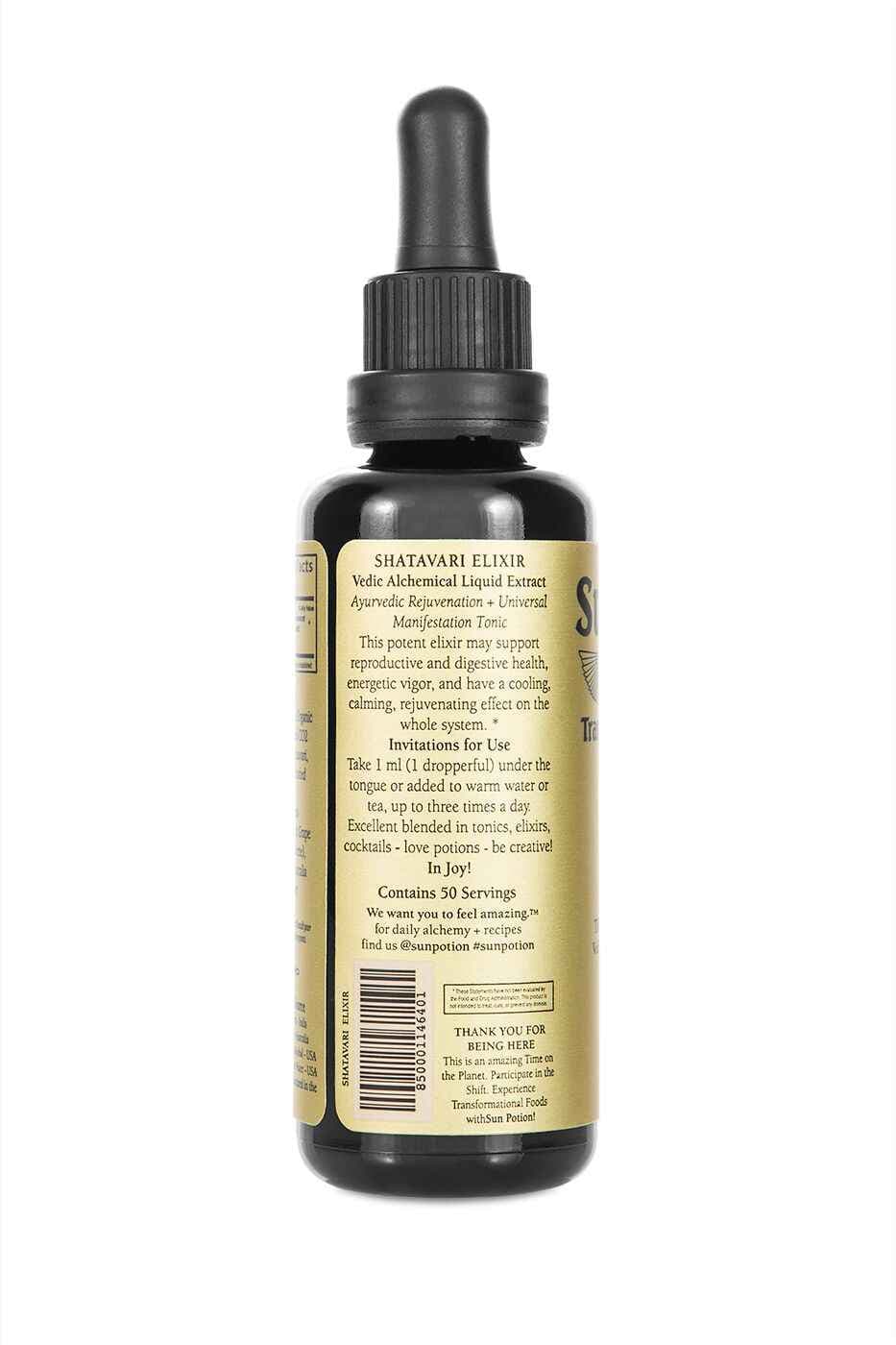 Sun Potion tincture 50ml Shatavari tincture Shatavari Transcendent Elixir