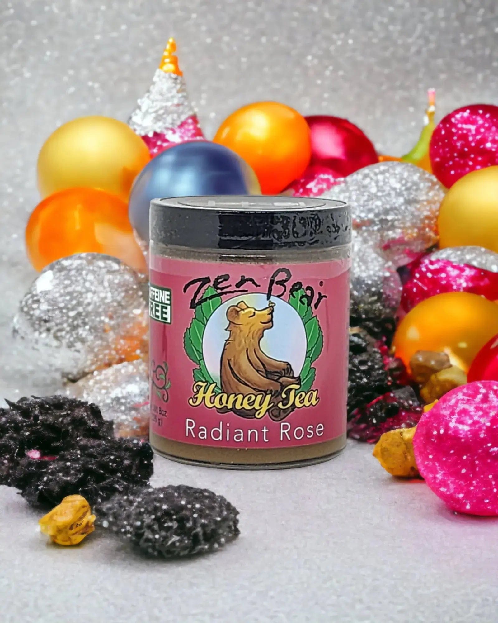 Zenbear Honey Tea simple Radiant Rose Honey Tea – Organic Rose Hip & Hibiscus Blend for Glow & Calm (10 oz)