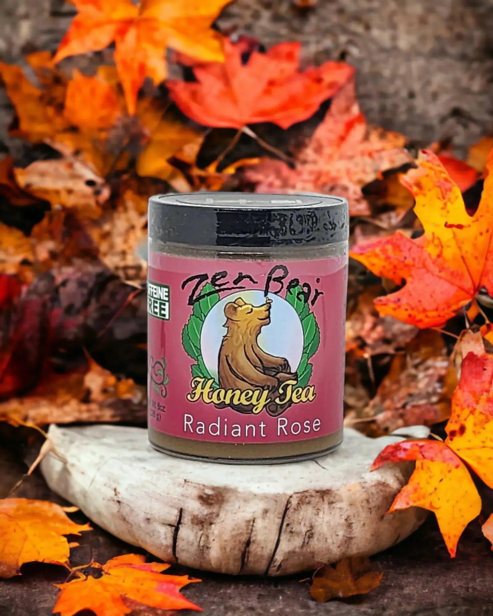 Zenbear Honey Tea simple Radiant Rose Honey Tea – Organic Rose Hip & Hibiscus Blend for Glow & Calm (10 oz)