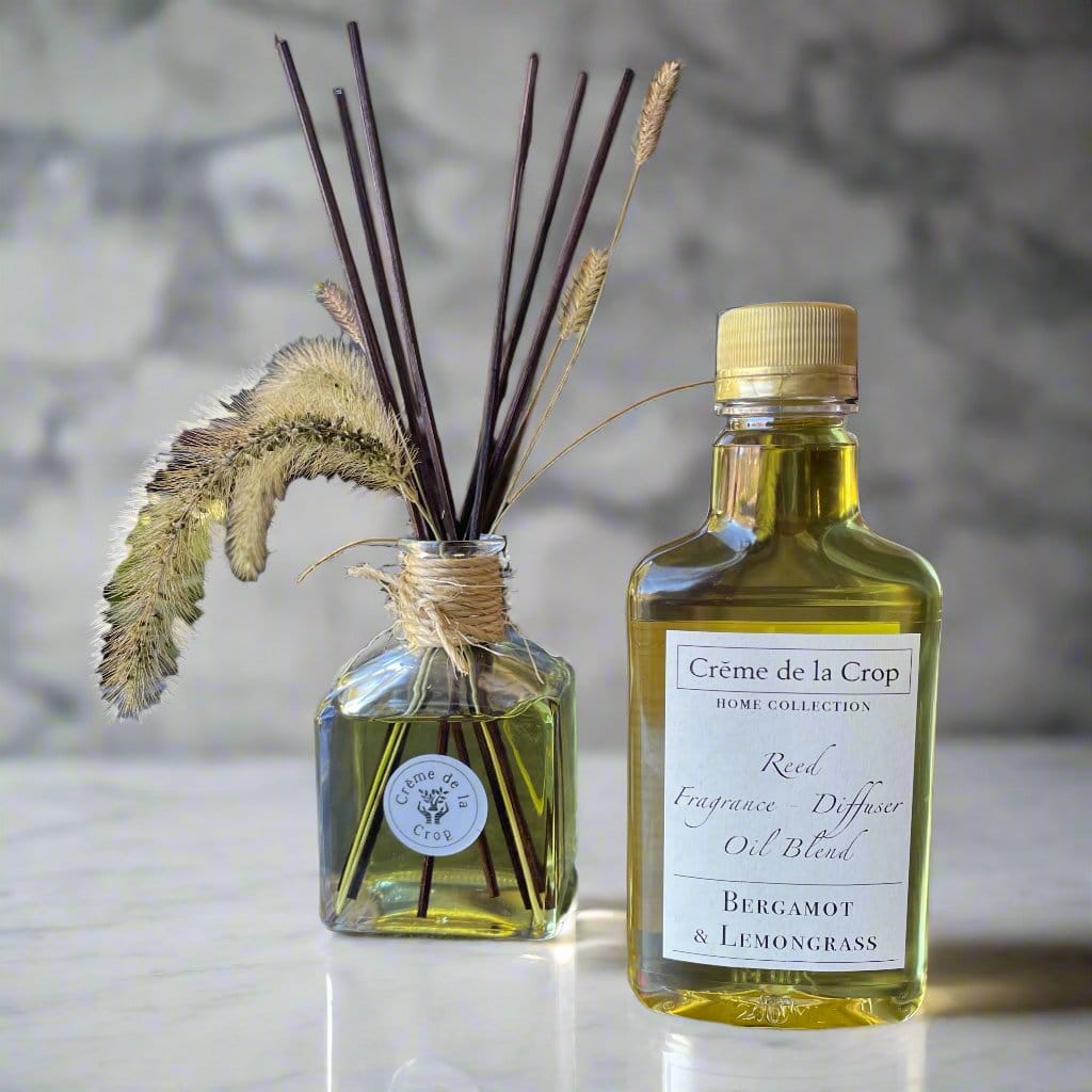 Creme de la Crop Reed Fragrance - Diffuser, Starter Kit - Bergamot & Lemongrass