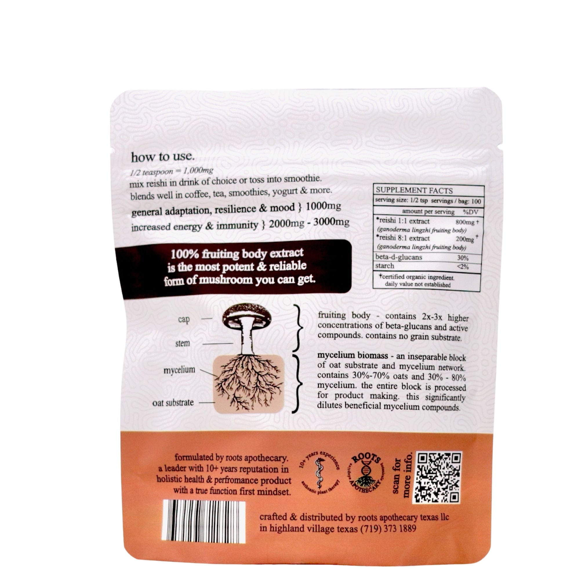 Organic Reishi Fruiting Body Mushroom Extract
