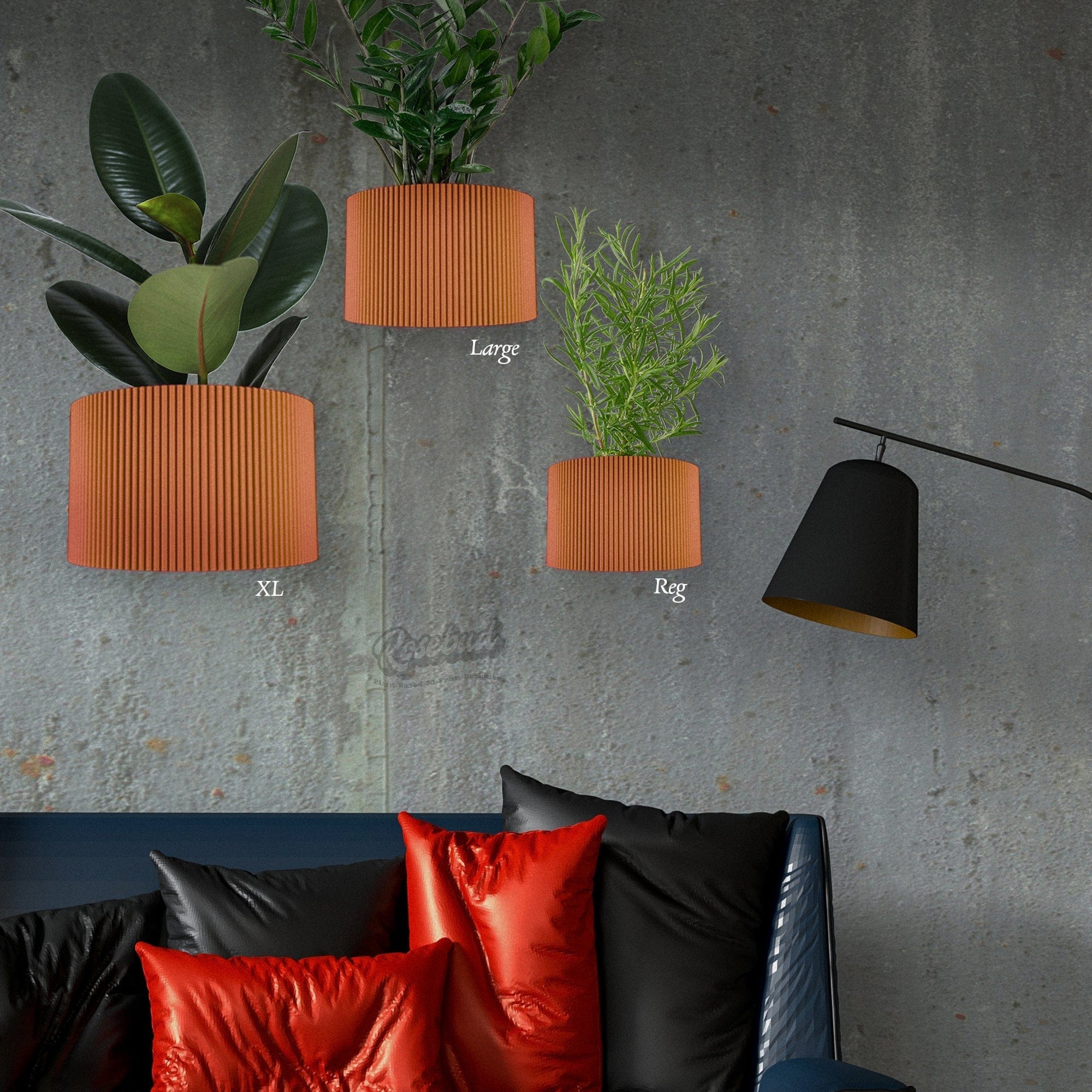 Ribbed Wall Planter - My American Goods