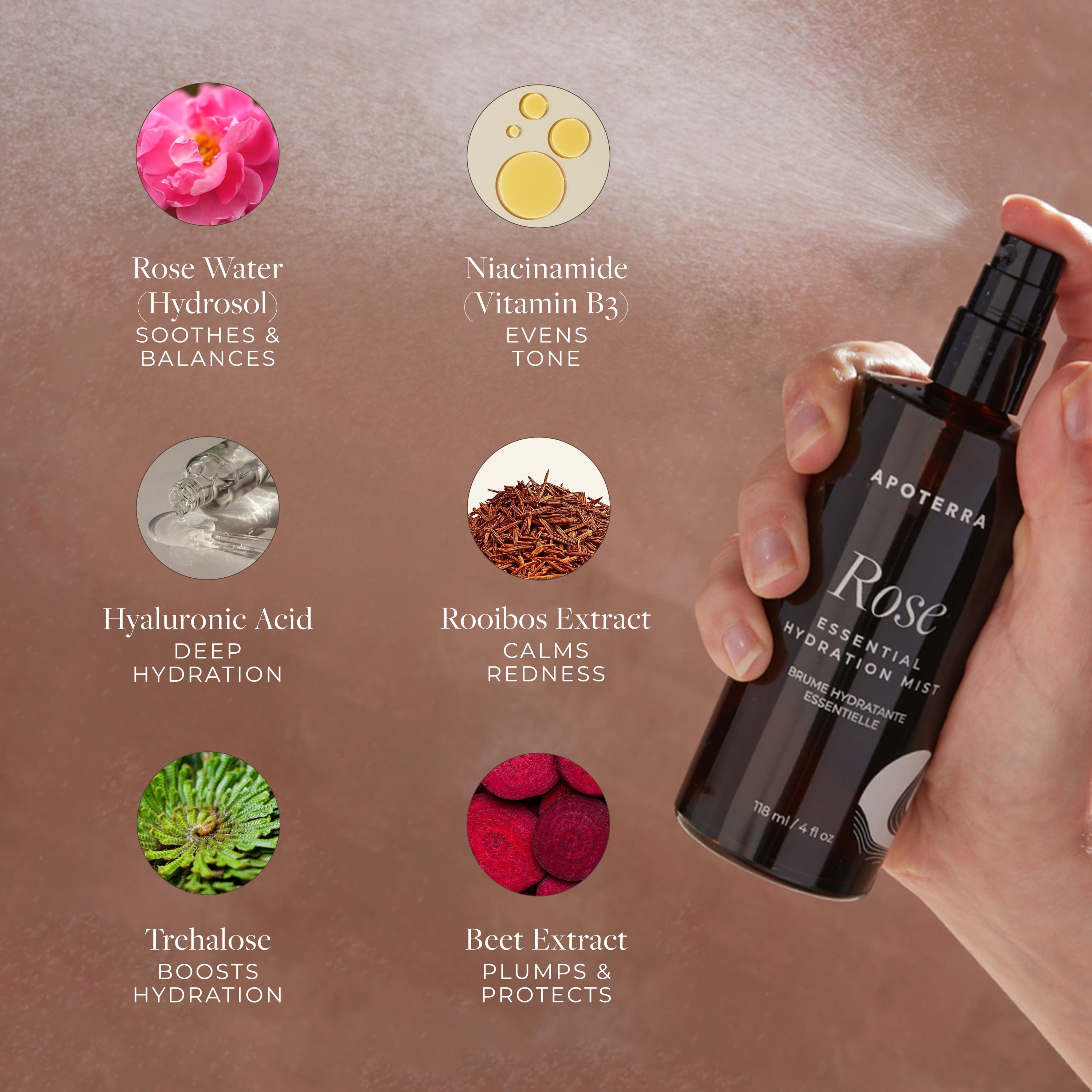 Apoterra Toner Rose Essential Hydration Mist